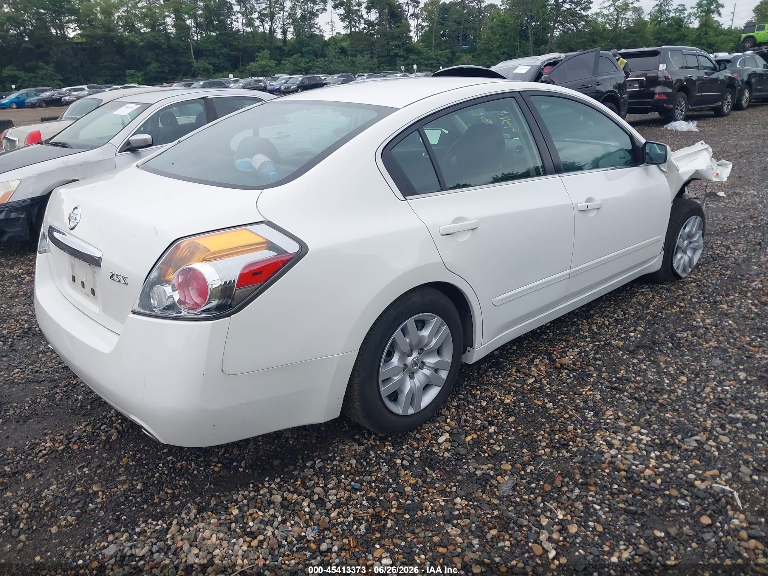 2012 Nissan Altima 2.5 S White vin: 1N4AL2AP4CC124302