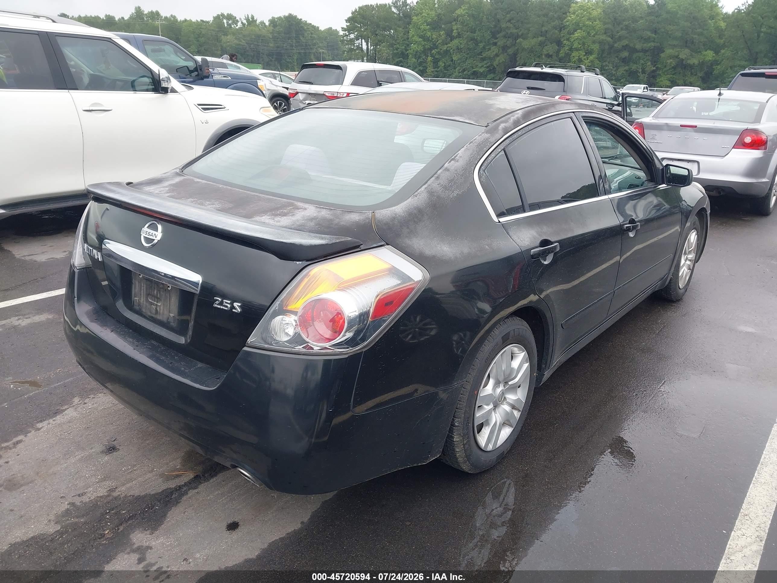 2012 Nissan Altima 2.5 S Black vin: 1N4AL2AP4CC152651