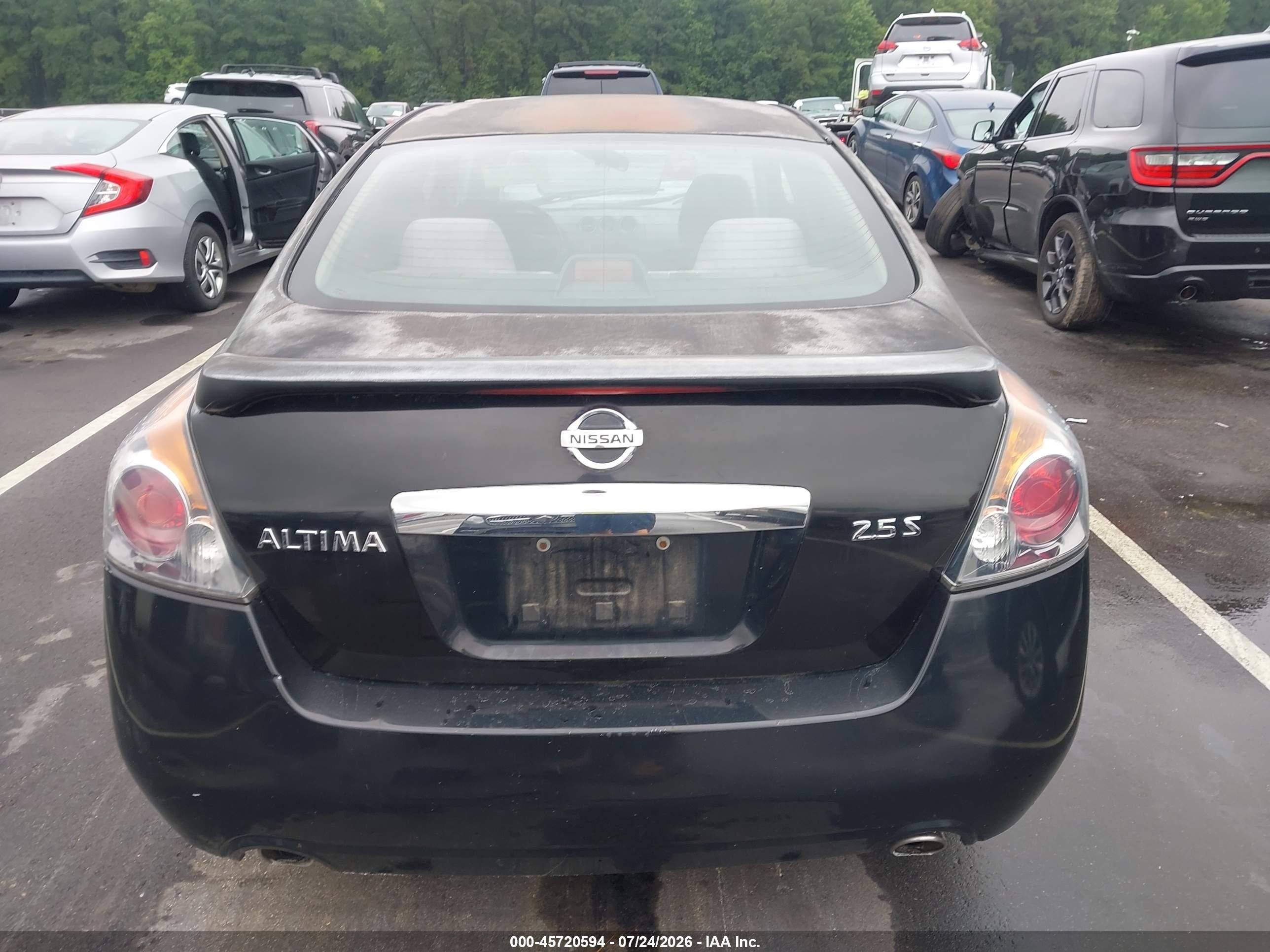 2012 Nissan Altima 2.5 S Black vin: 1N4AL2AP4CC152651