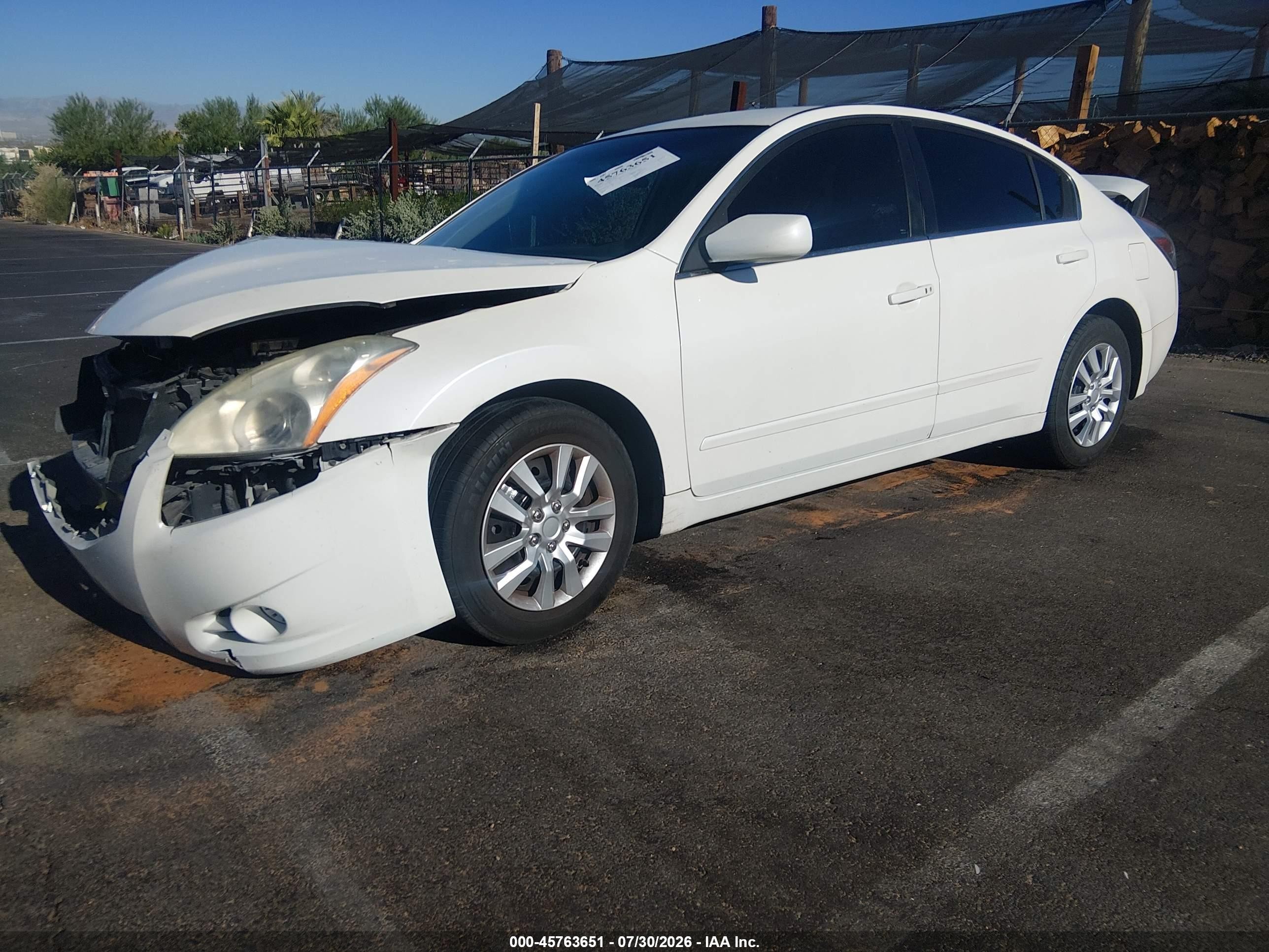 2012 Nissan Altima 2.5 S White vin: 1N4AL2AP4CC203890