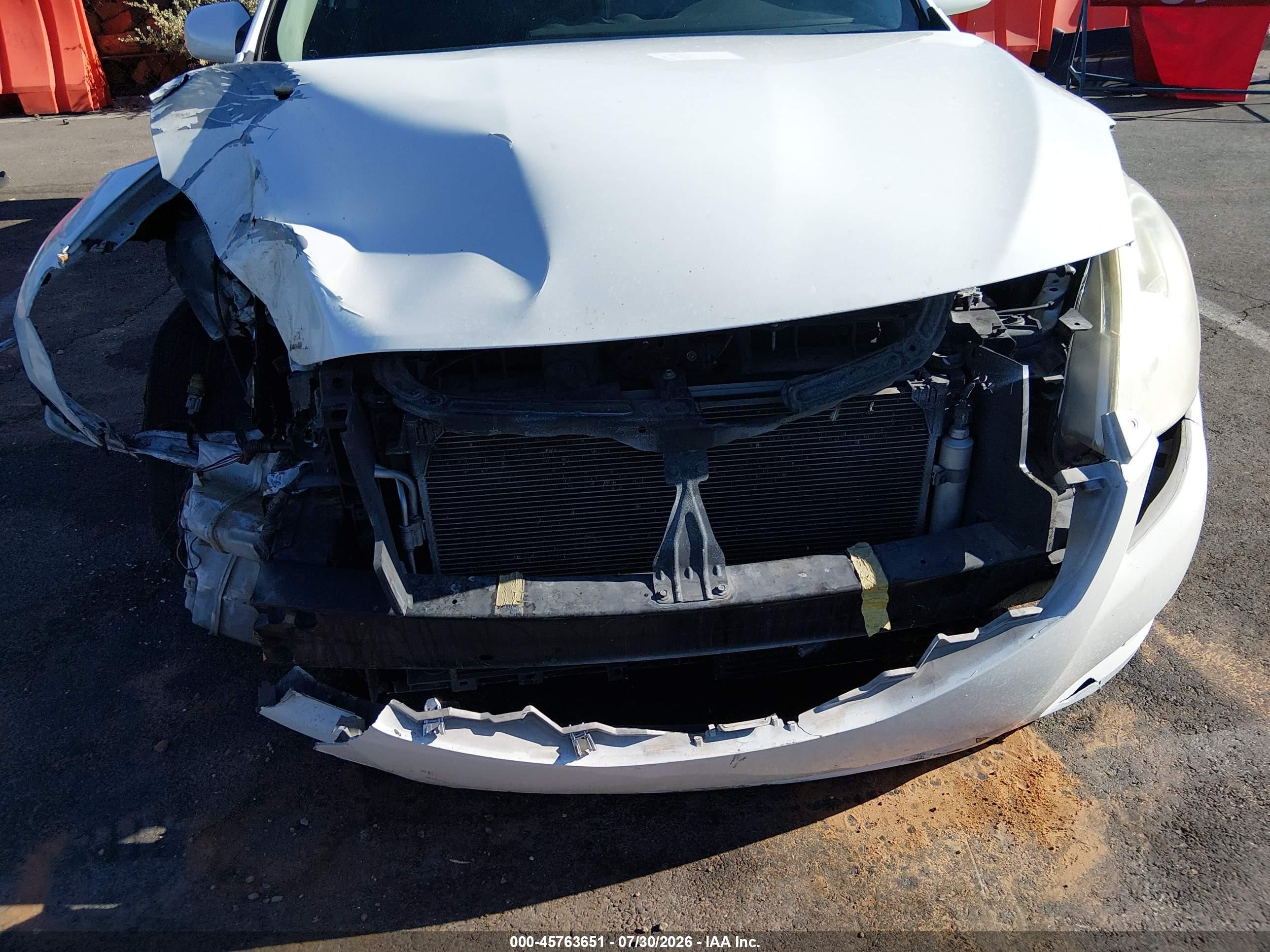 2012 Nissan Altima 2.5 S White vin: 1N4AL2AP4CC203890