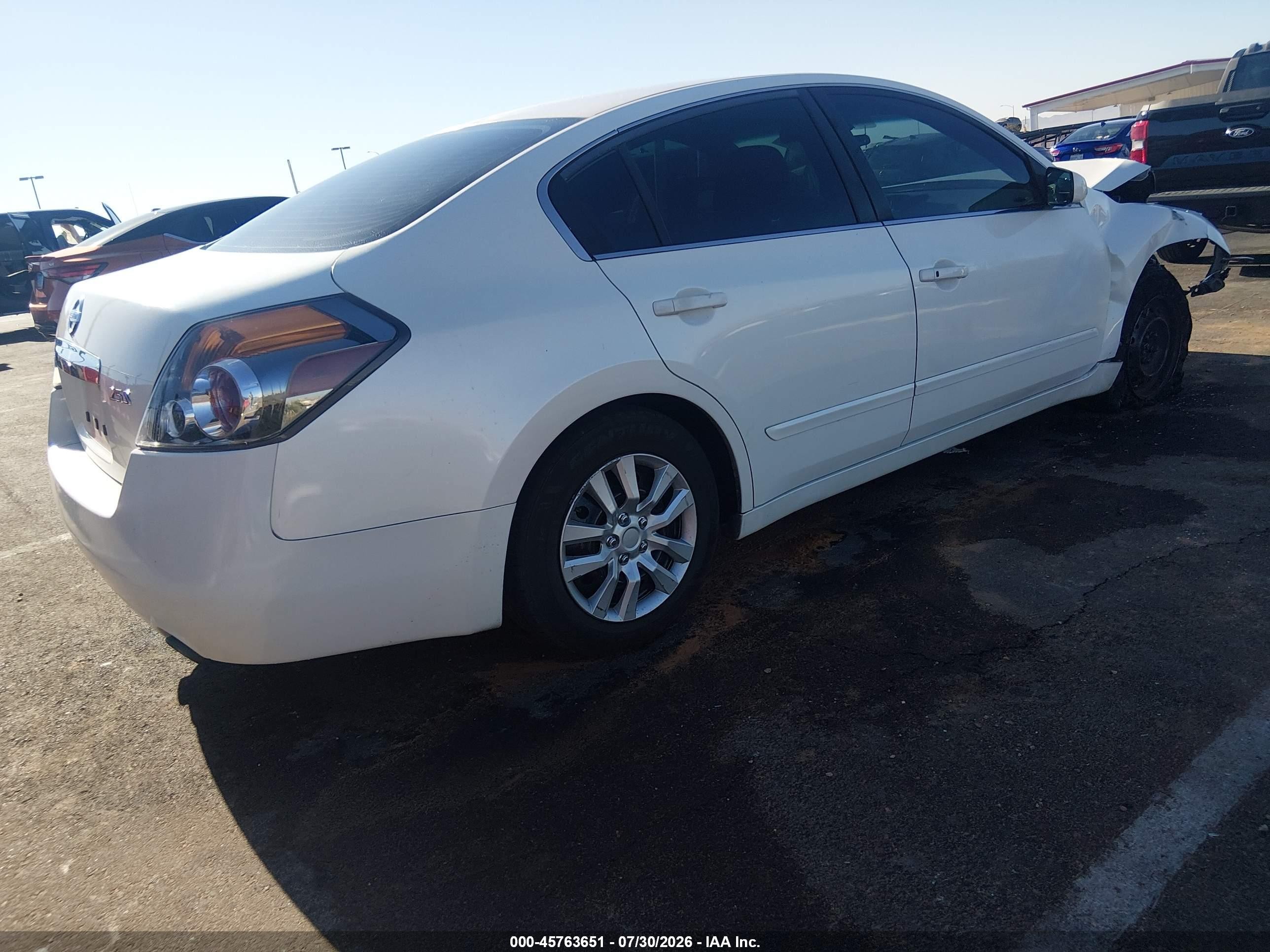2012 Nissan Altima 2.5 S White vin: 1N4AL2AP4CC203890