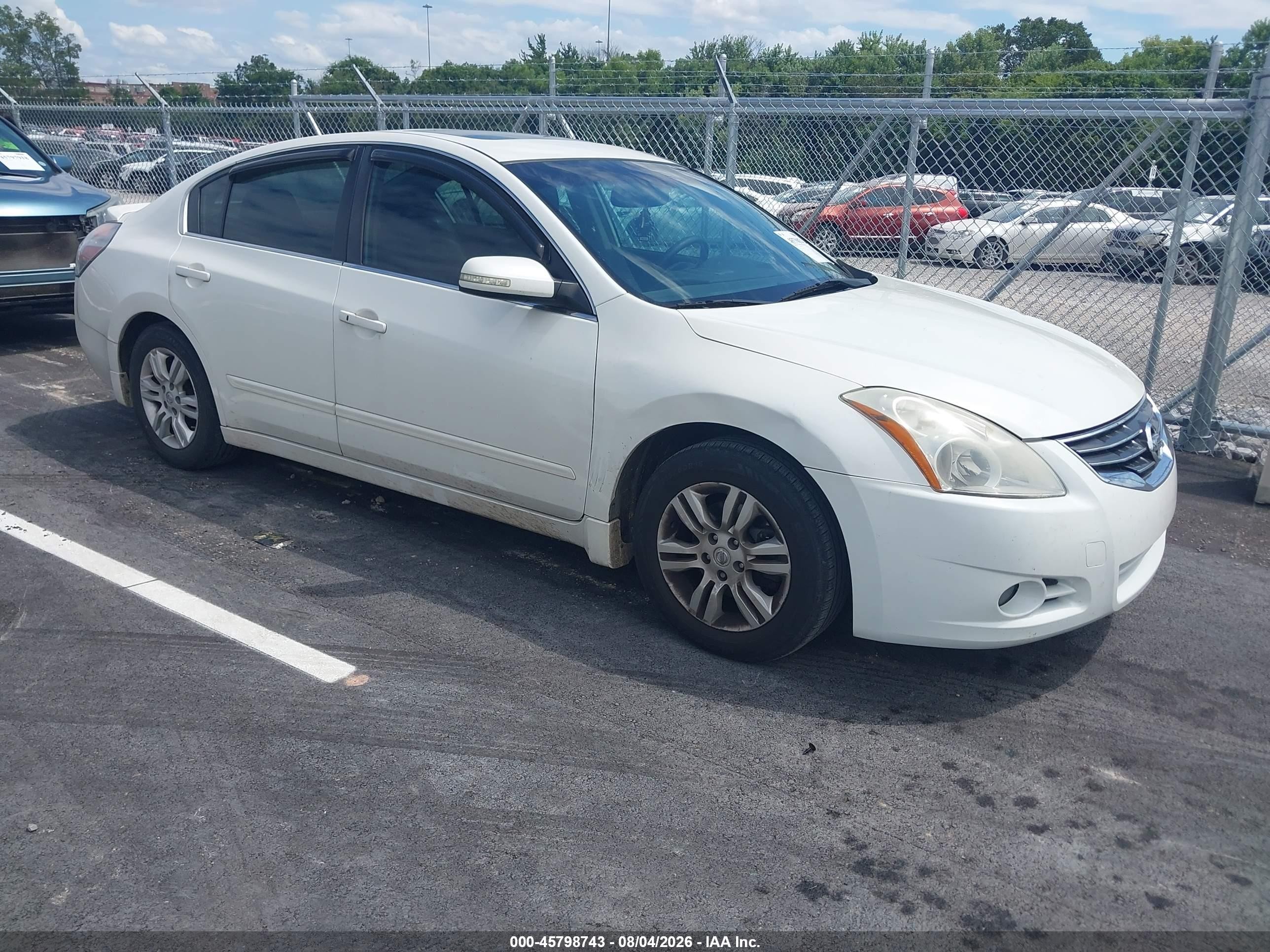 2012 Nissan Altima 2.5 S White vin: 1N4AL2AP4CC227994