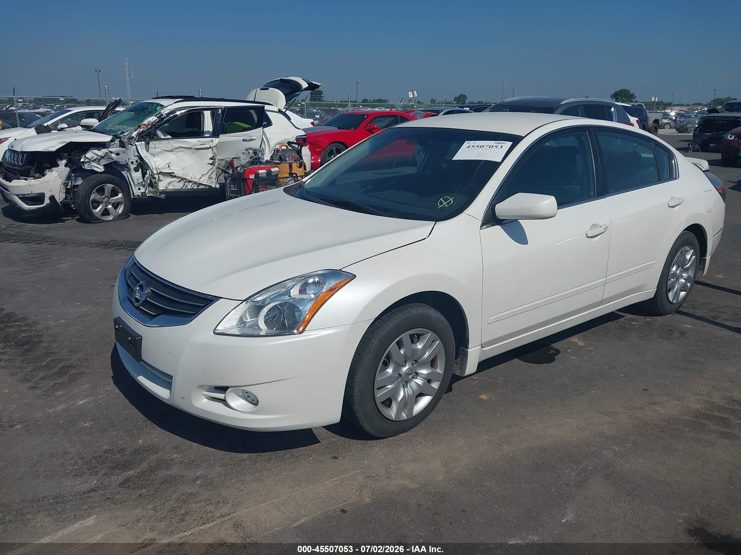 2012 Nissan Altima 2.5 S White vin: 1N4AL2AP4CC248392