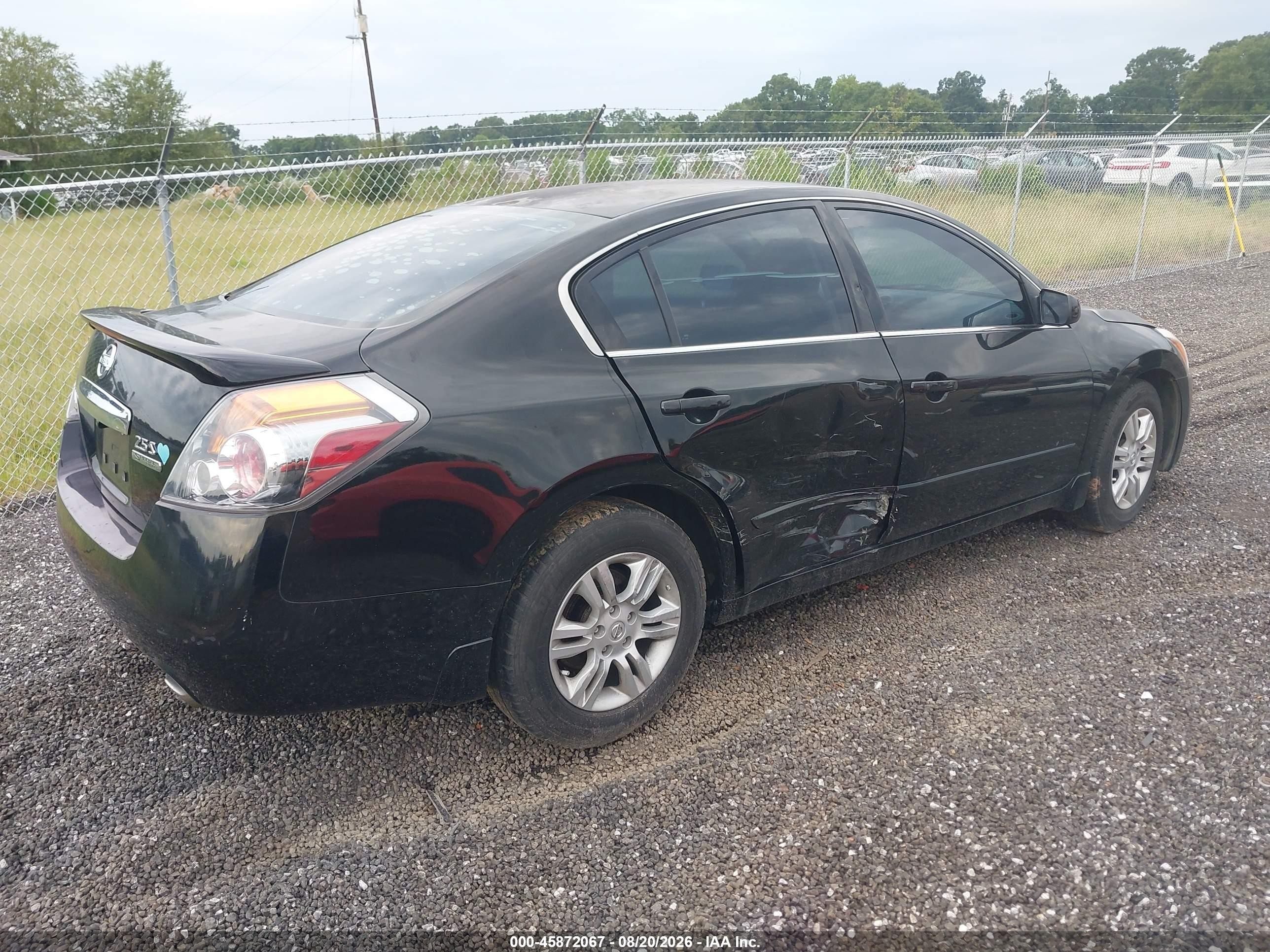 2012 Nissan Altima 2.5 S Black vin: 1N4AL2AP4CN442845