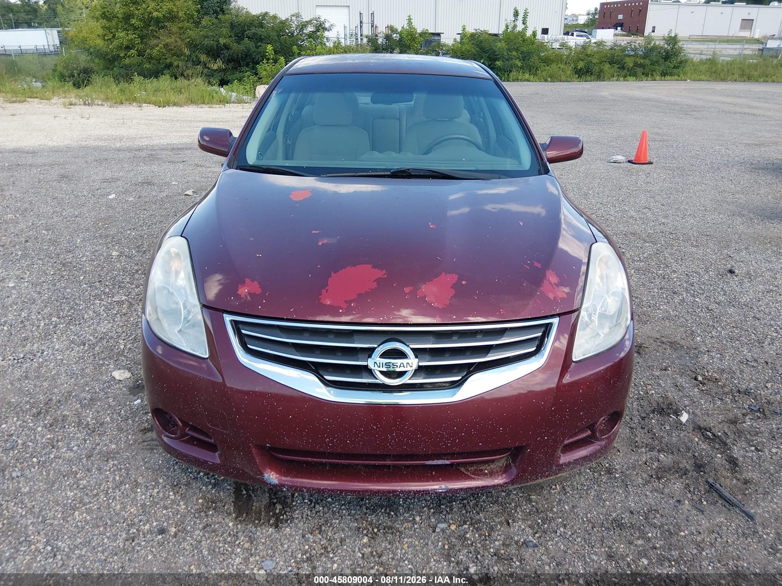 2012 Nissan Altima 2.5 S Бордовый vin: 1N4AL2AP4CN464134