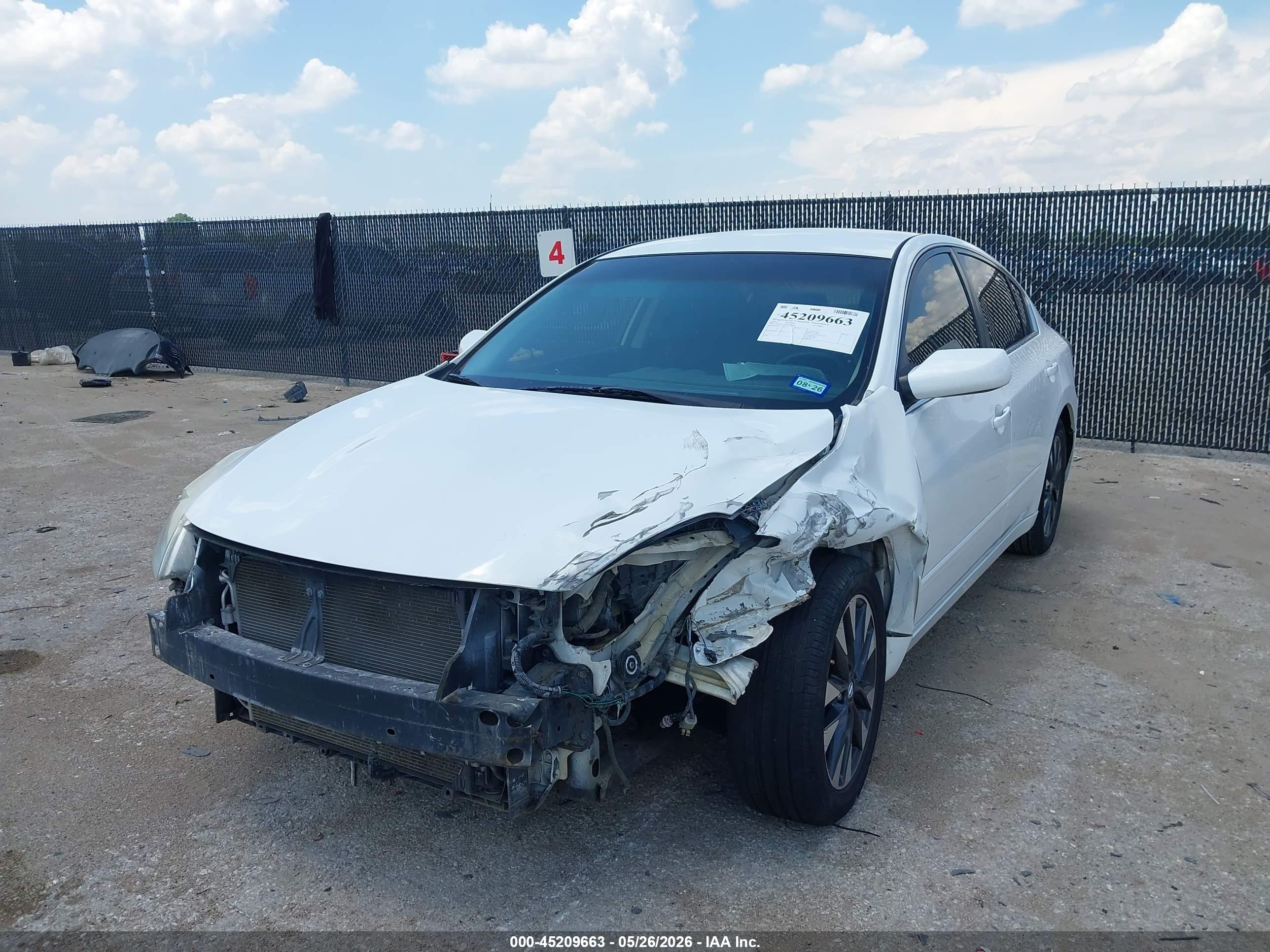 2012 Nissan Altima 2.5 S White vin: 1N4AL2AP4CN484383