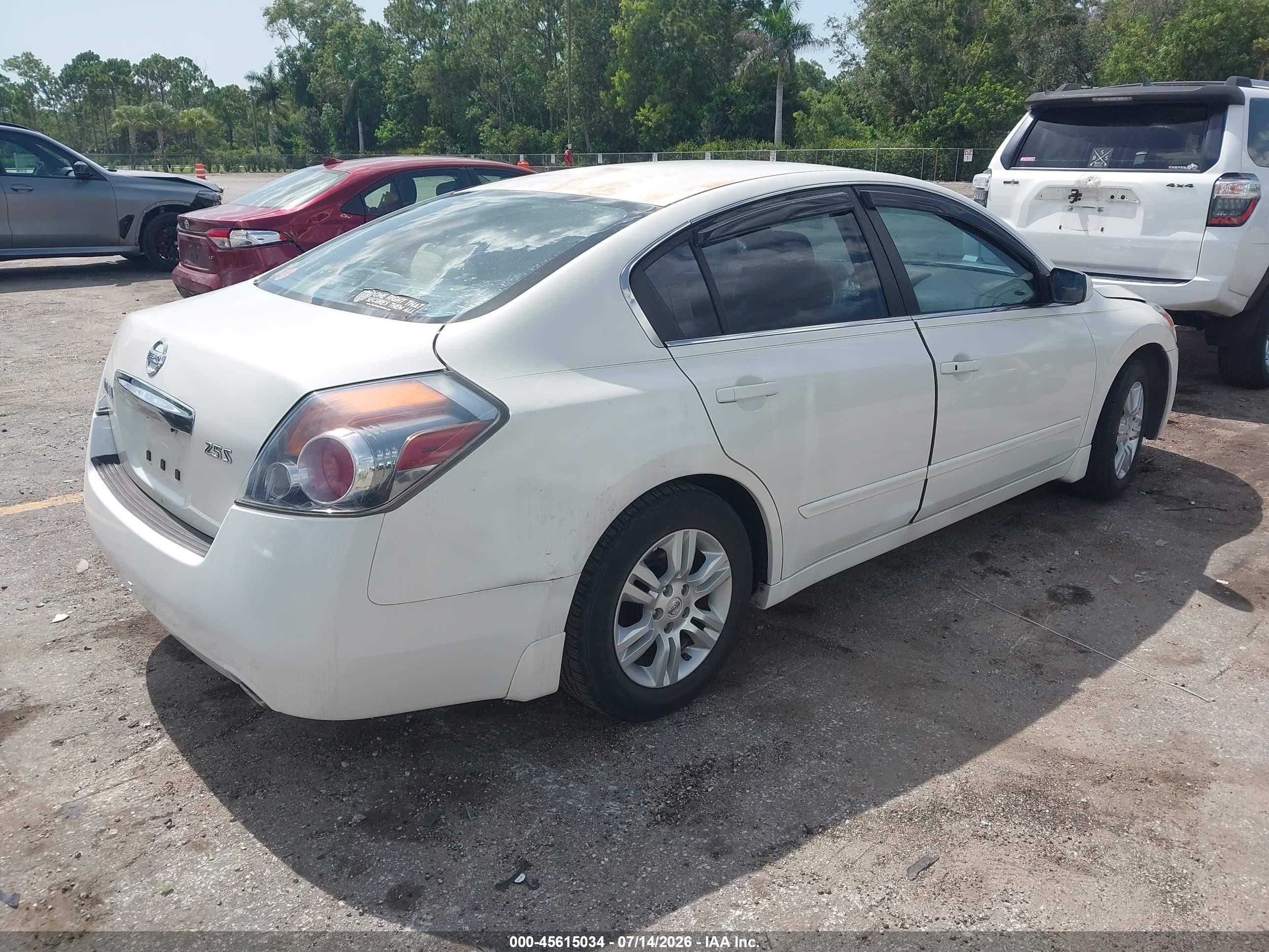 2012 Nissan Altima 2.5 S White vin: 1N4AL2AP4CN547434