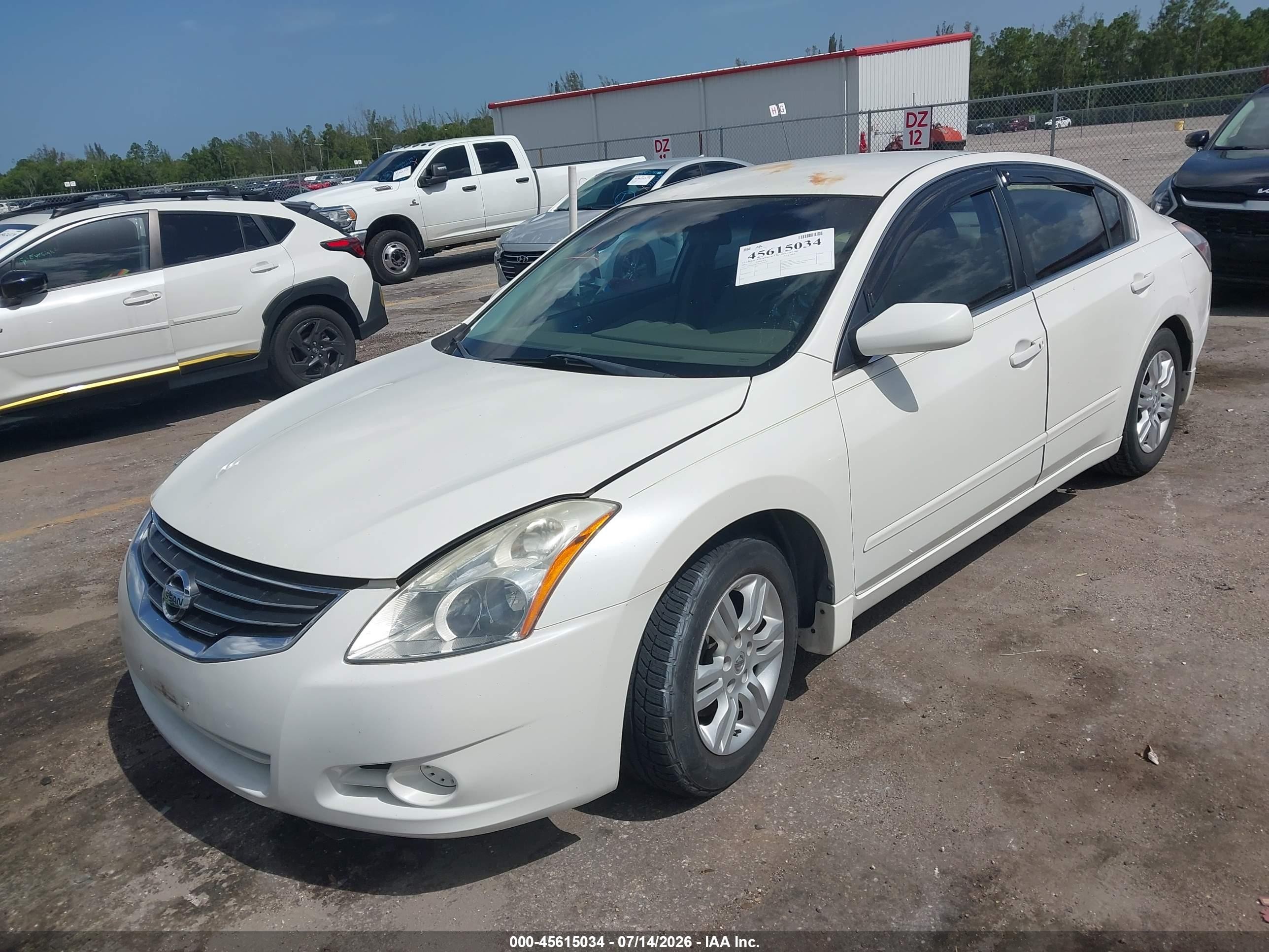 2012 Nissan Altima 2.5 S White vin: 1N4AL2AP4CN547434