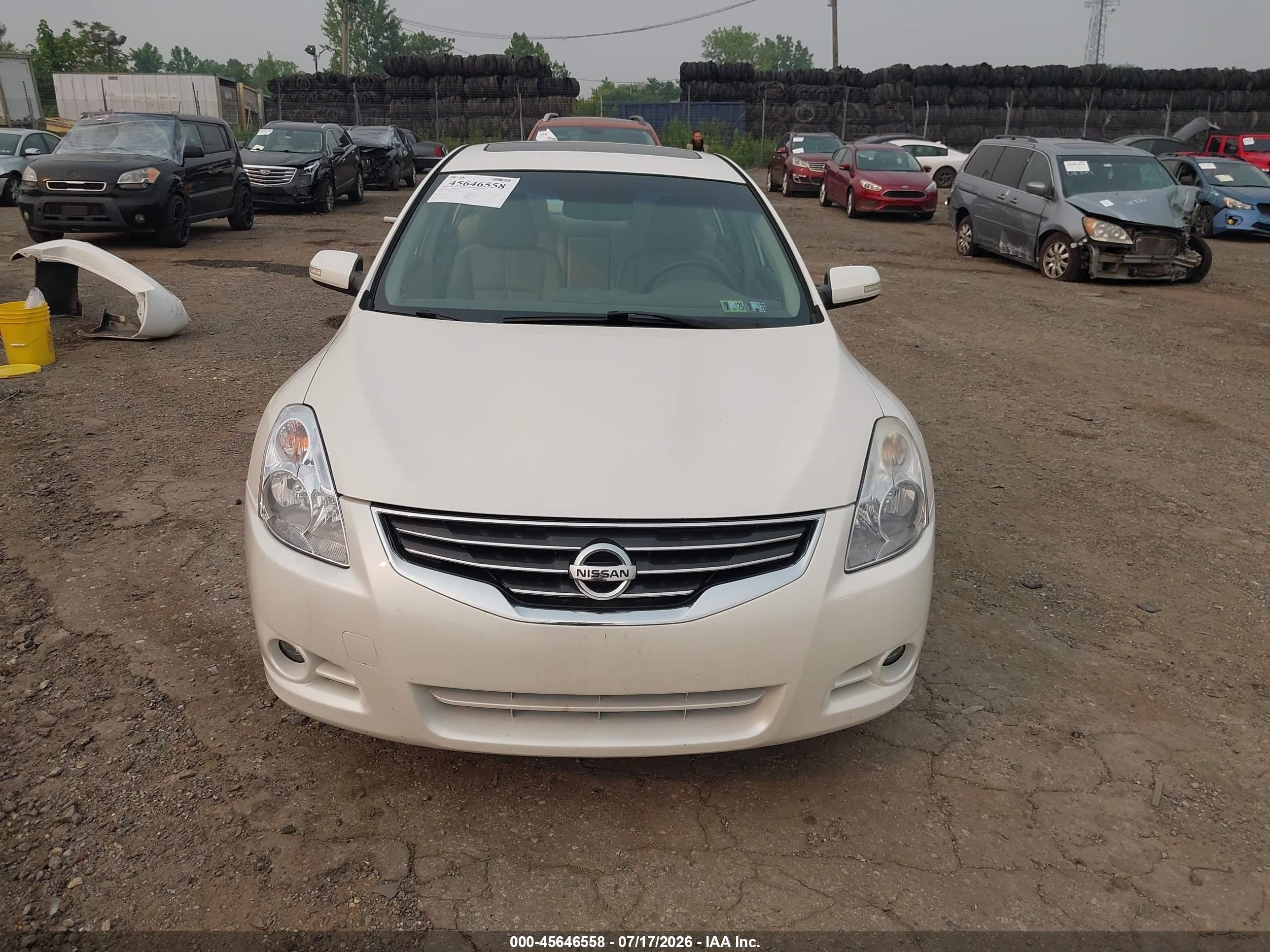 2010 Nissan Altima 2.5 S White vin: 1N4AL2AP5AC175207