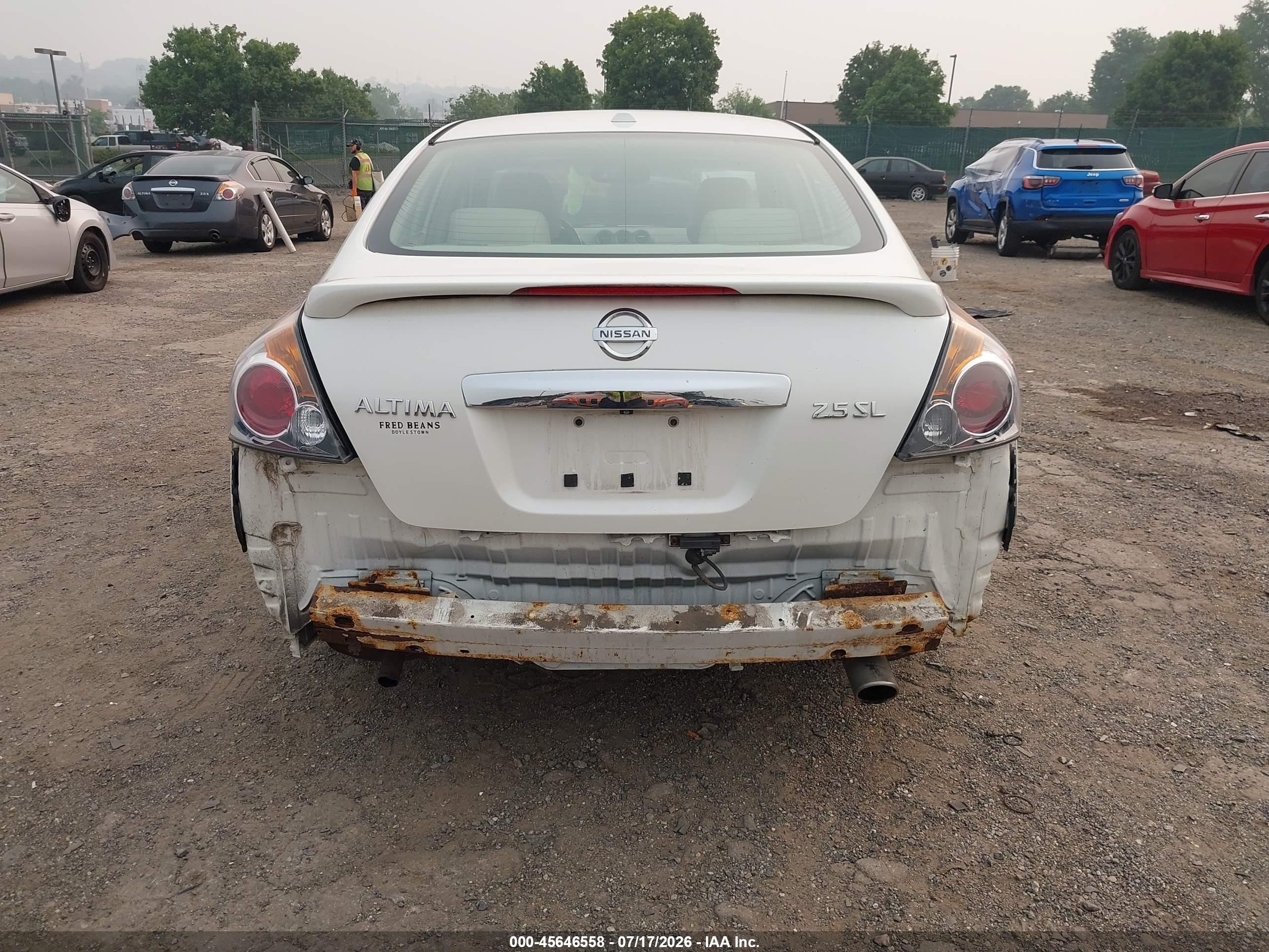 2010 Nissan Altima 2.5 S White vin: 1N4AL2AP5AC175207
