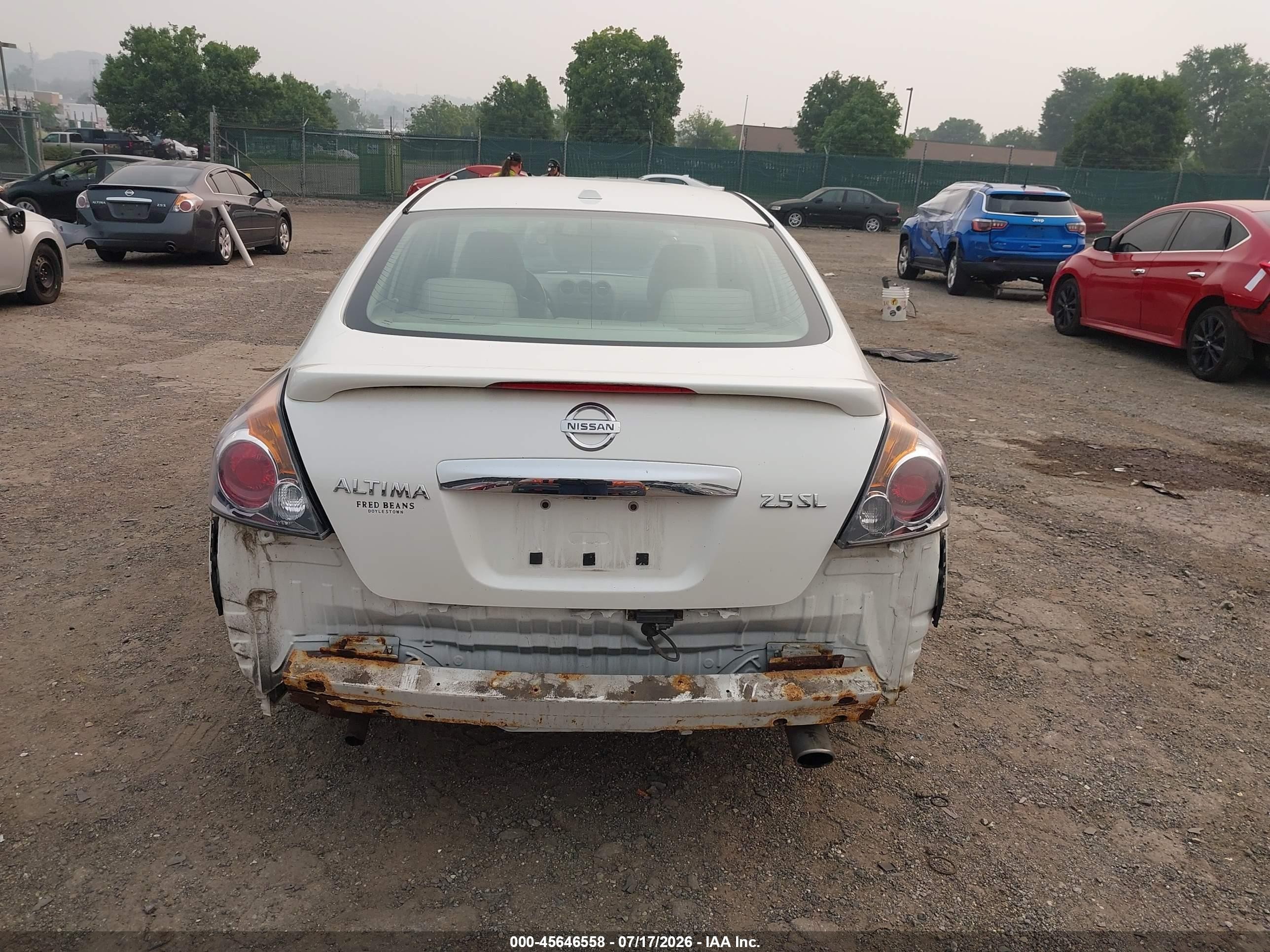 2010 Nissan Altima 2.5 S White vin: 1N4AL2AP5AC175207