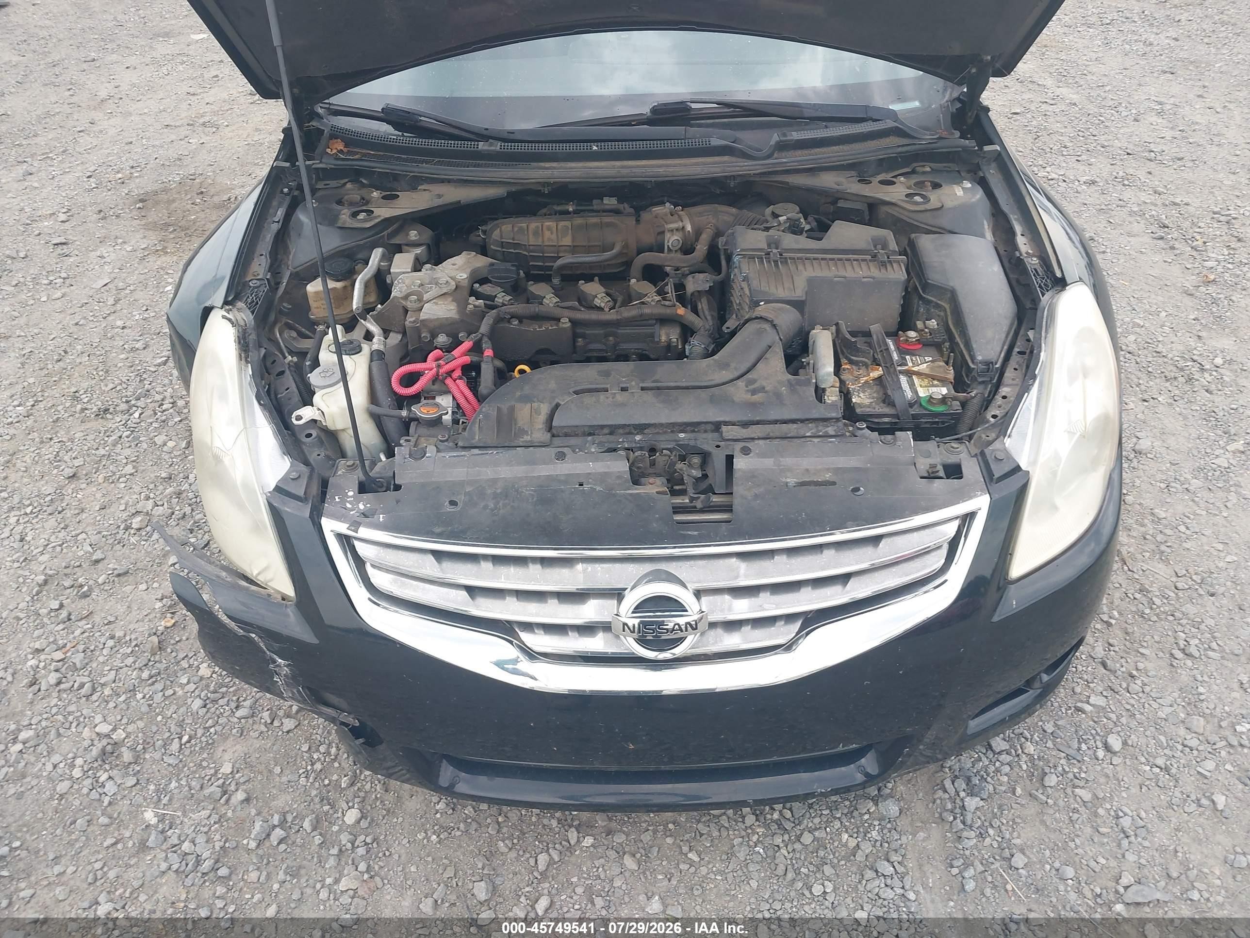 2010 Nissan Altima 2.5 S Black vin: 1N4AL2AP5AN405171