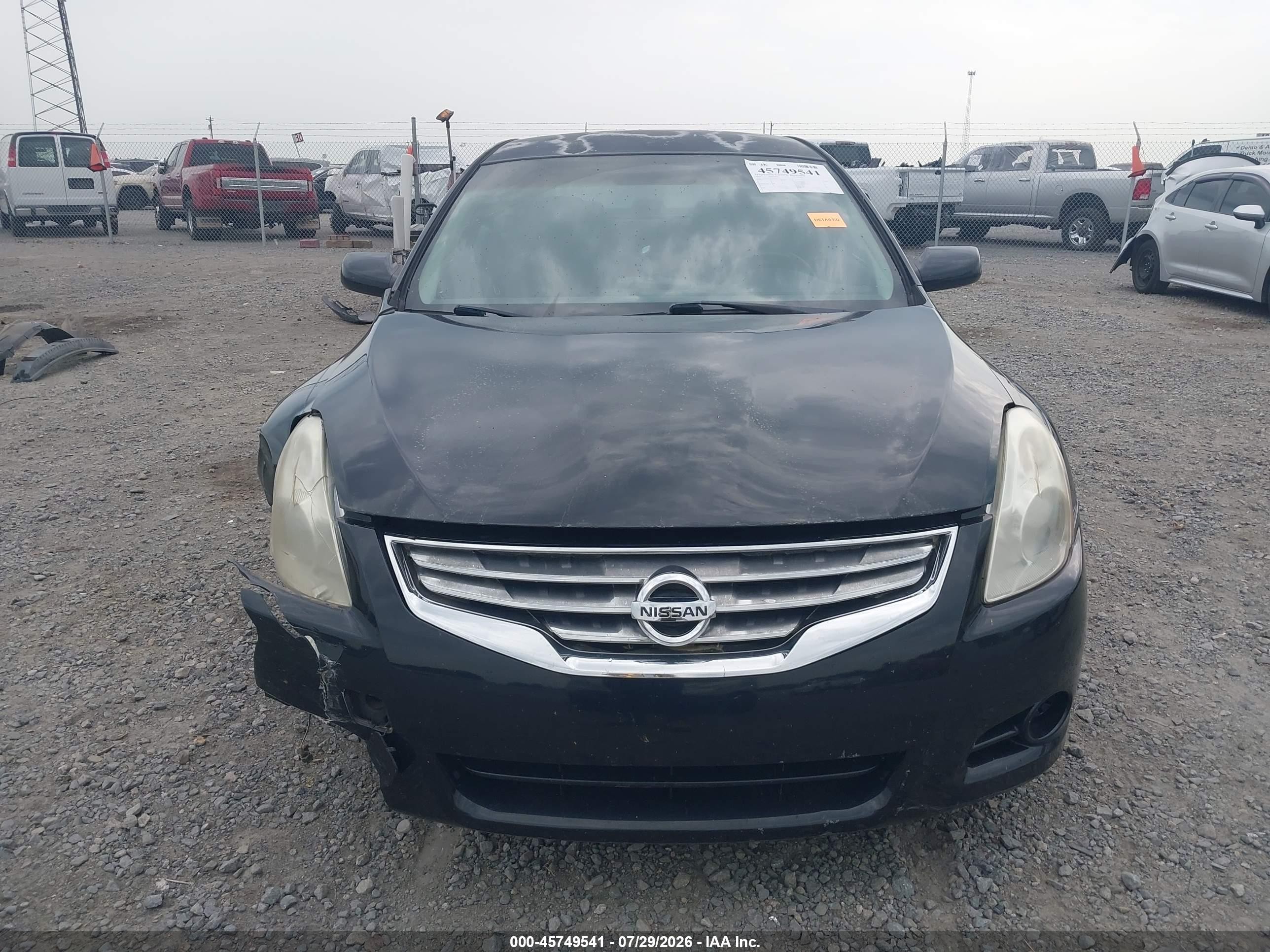 2010 Nissan Altima 2.5 S Black vin: 1N4AL2AP5AN405171