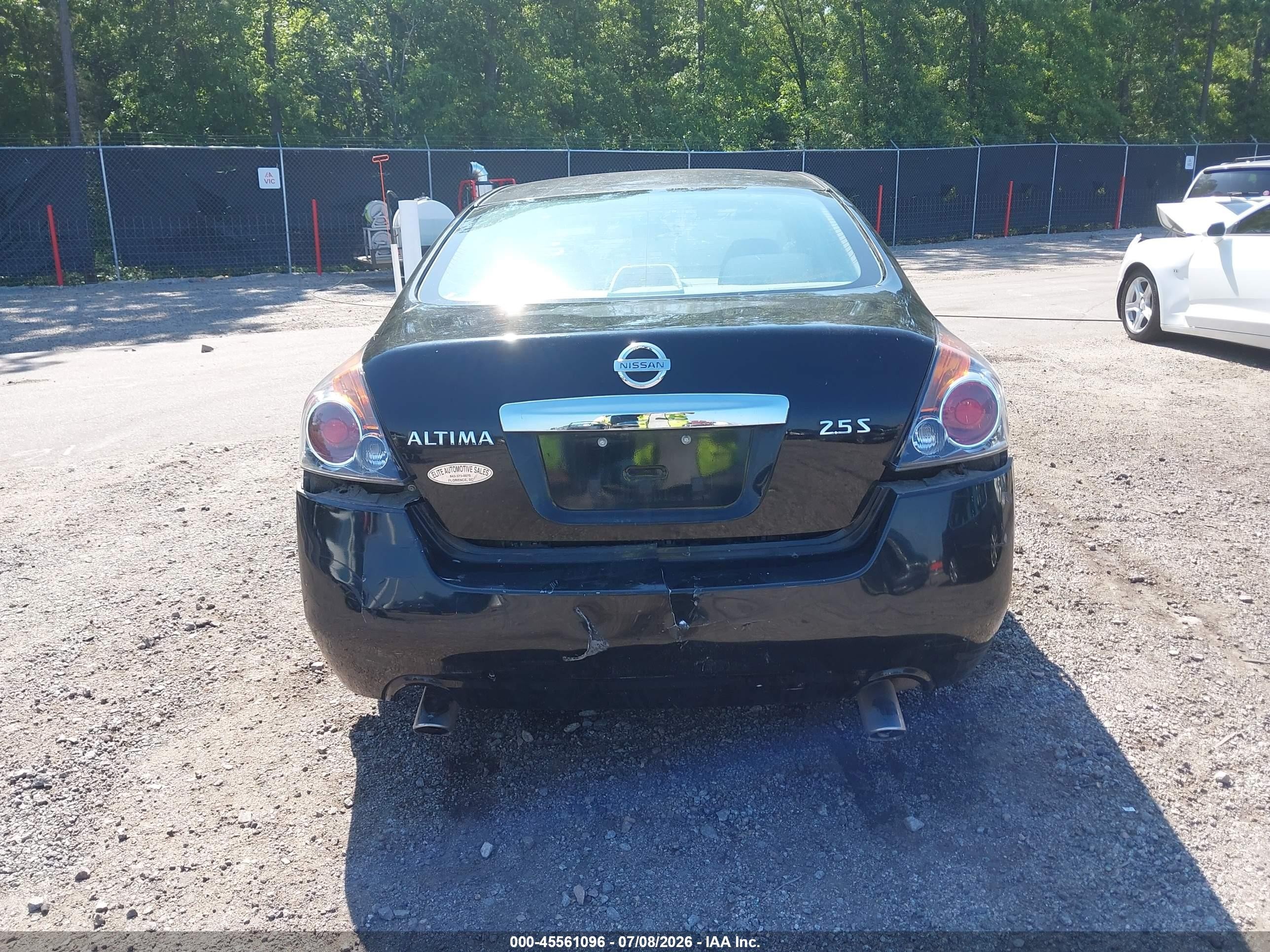 2010 Nissan Altima 2.5 S Black vin: 1N4AL2AP5AN407552