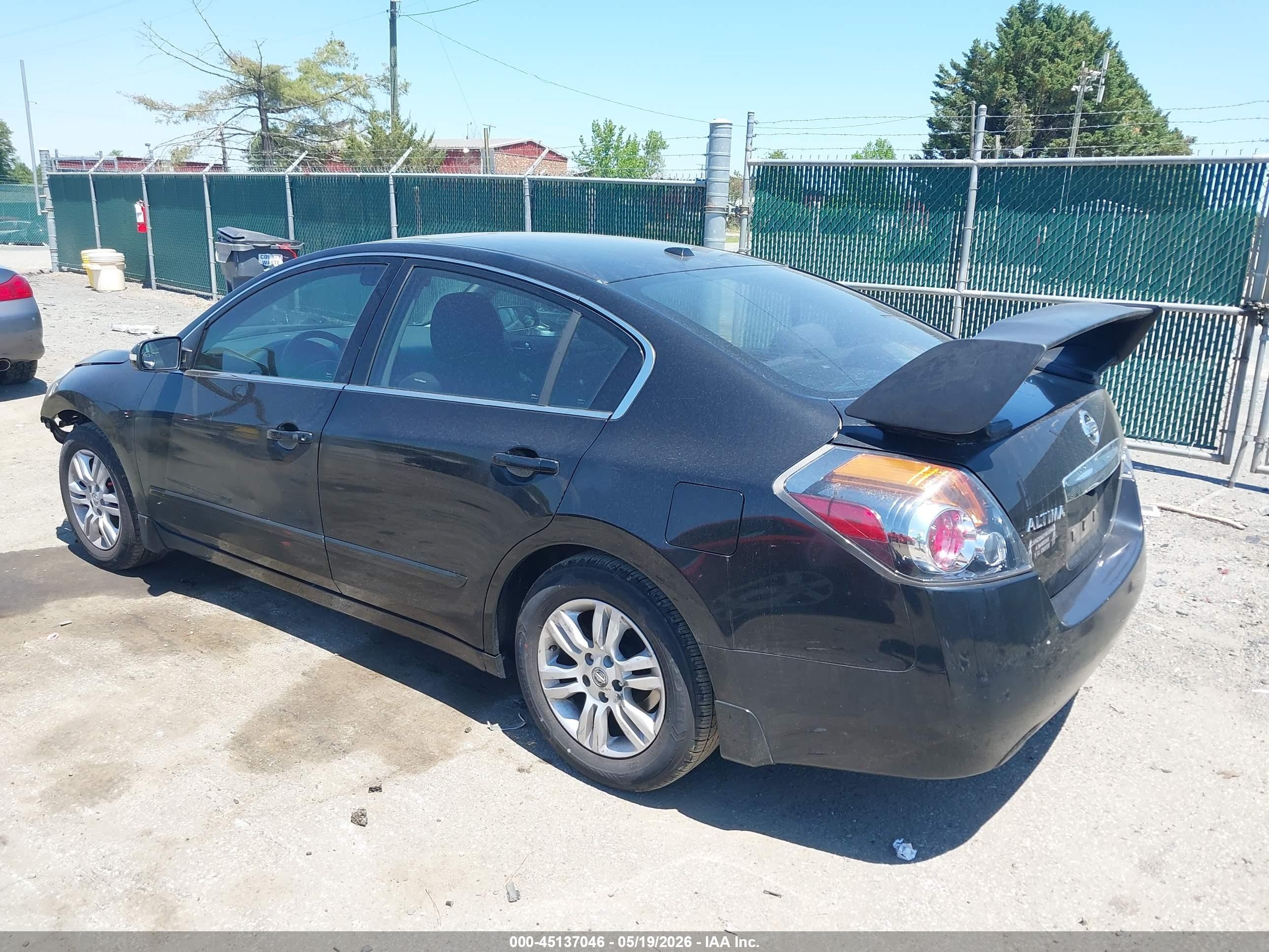 2010 Nissan Altima 2.5 S Black vin: 1N4AL2AP5AN436016