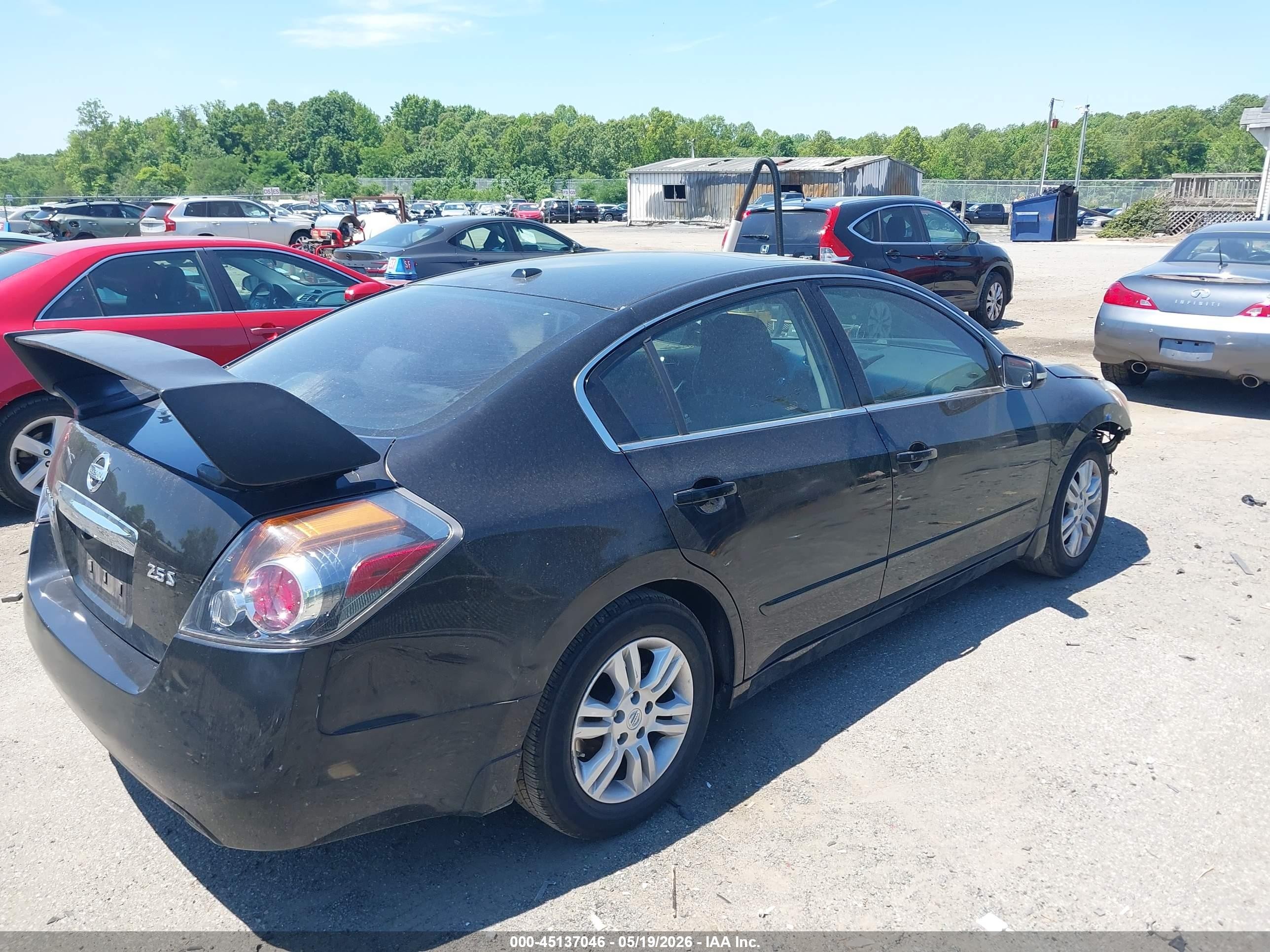 2010 Nissan Altima 2.5 S Black vin: 1N4AL2AP5AN436016