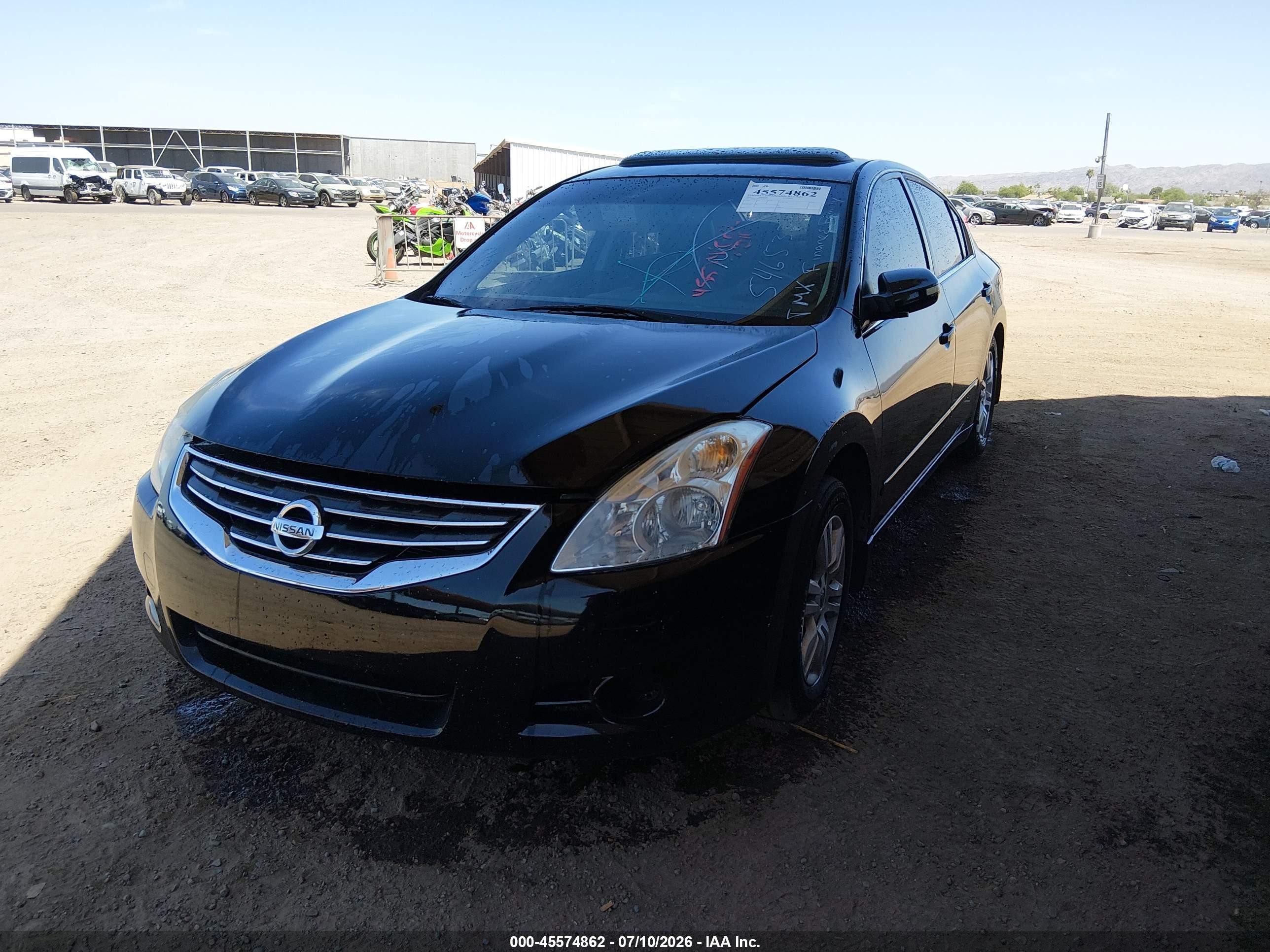 2010 Nissan Altima 2.5 S Black vin: 1N4AL2AP5AN546533