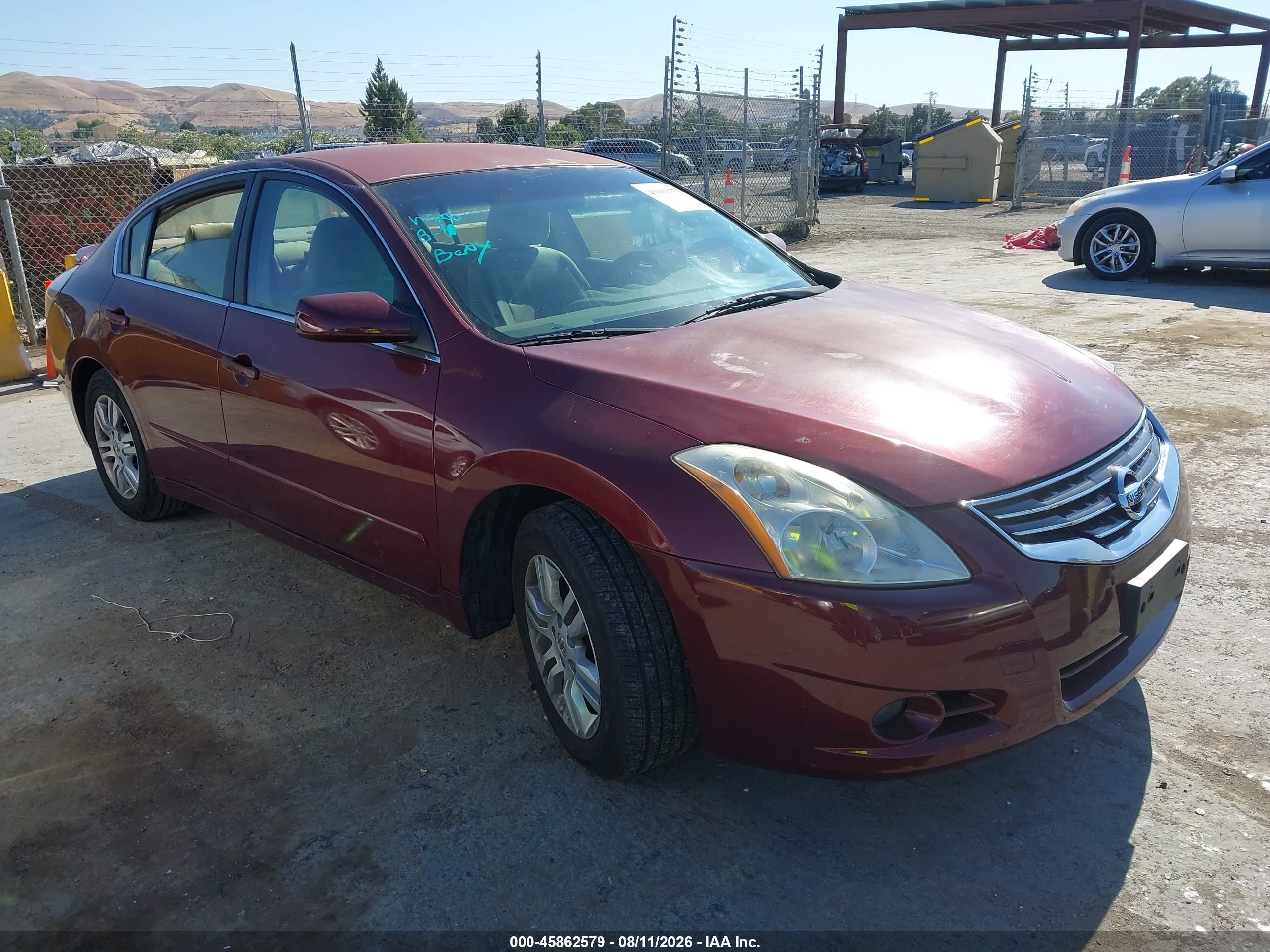 2011 Nissan Altima 2.5 S Бордовый vin: 1N4AL2AP5BN416950