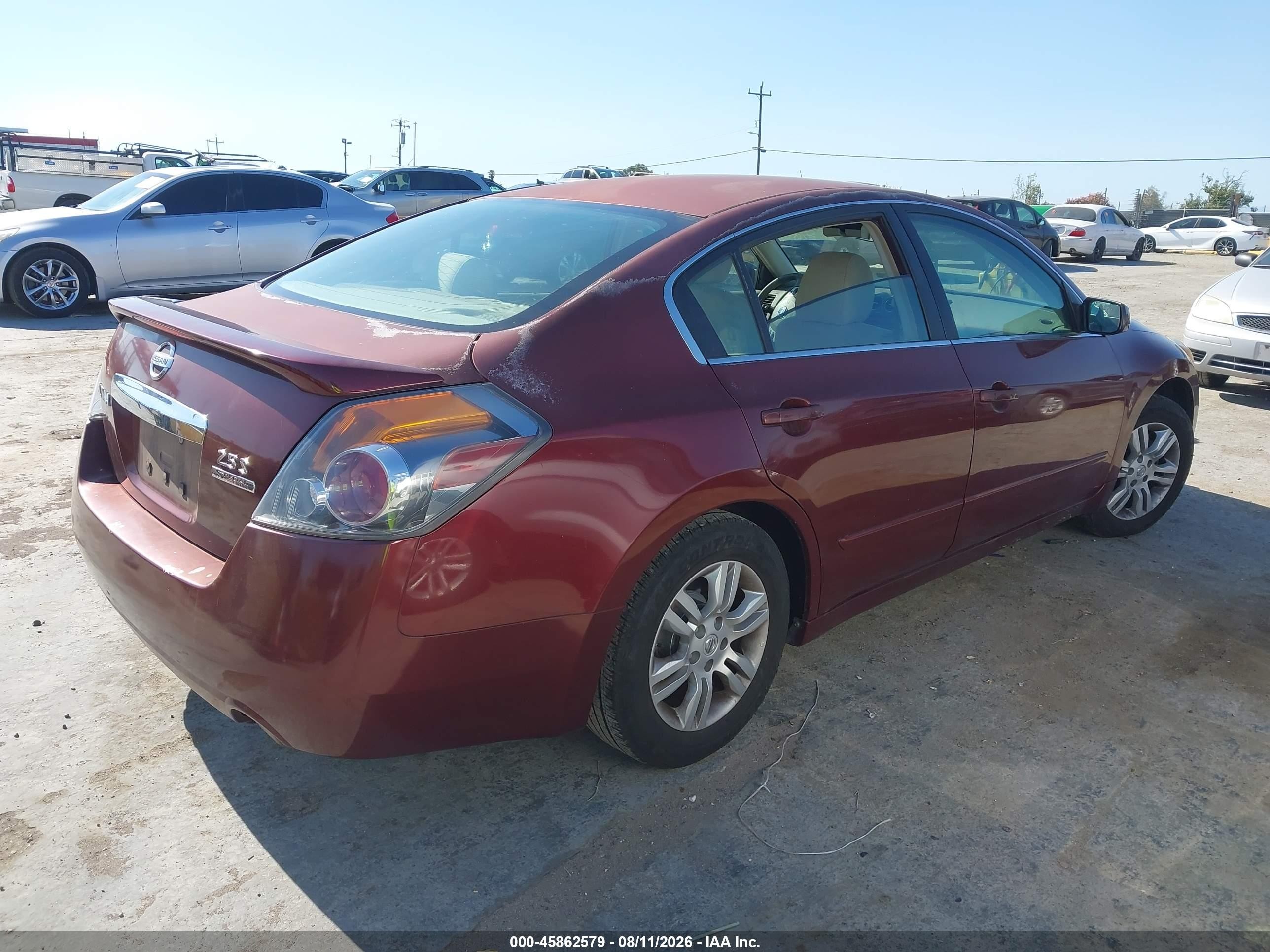 2011 Nissan Altima 2.5 S Burgundy vin: 1N4AL2AP5BN416950
