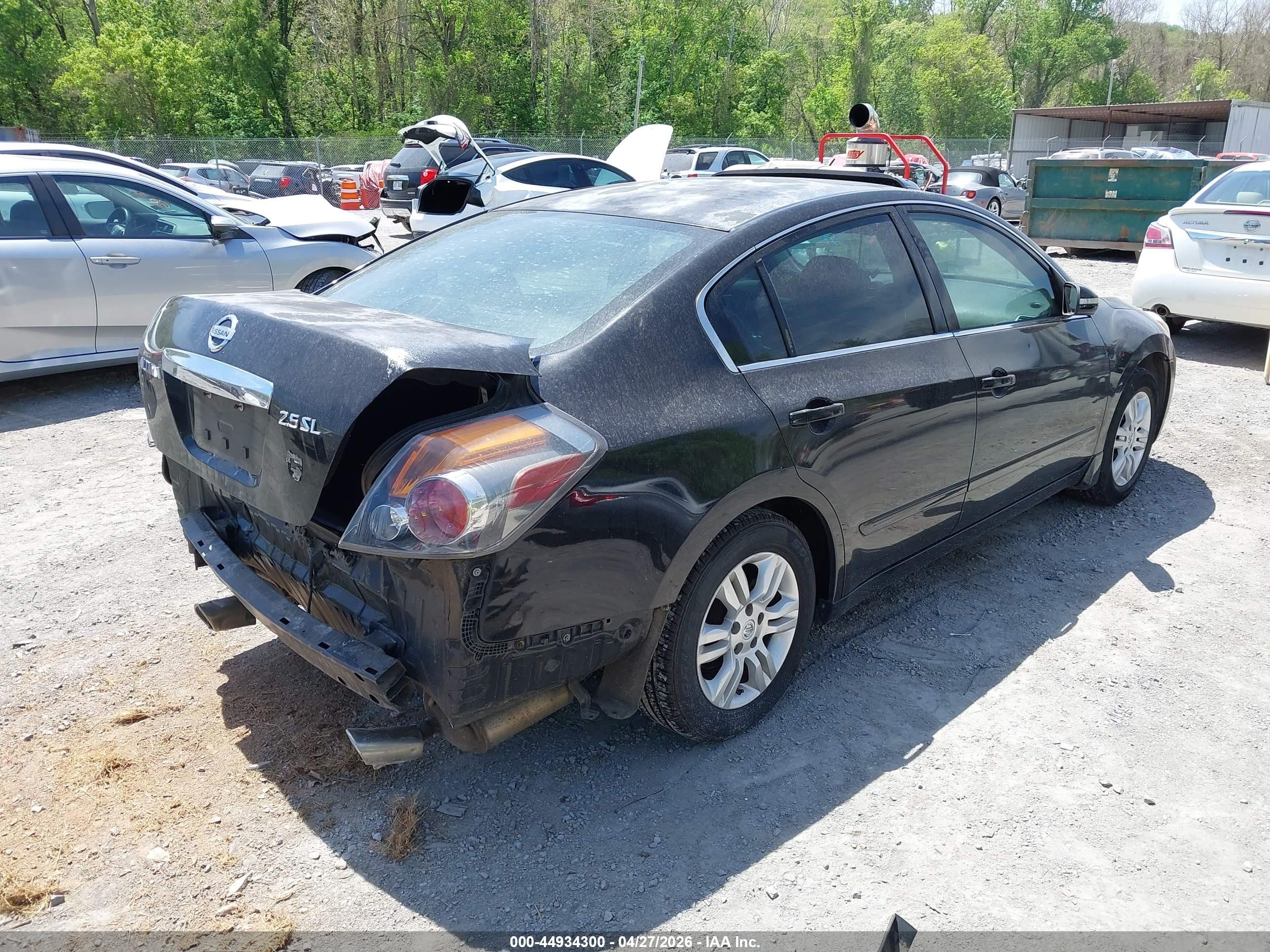 2012 Nissan Altima 2.5 S Black vin: 1N4AL2AP5CC124714