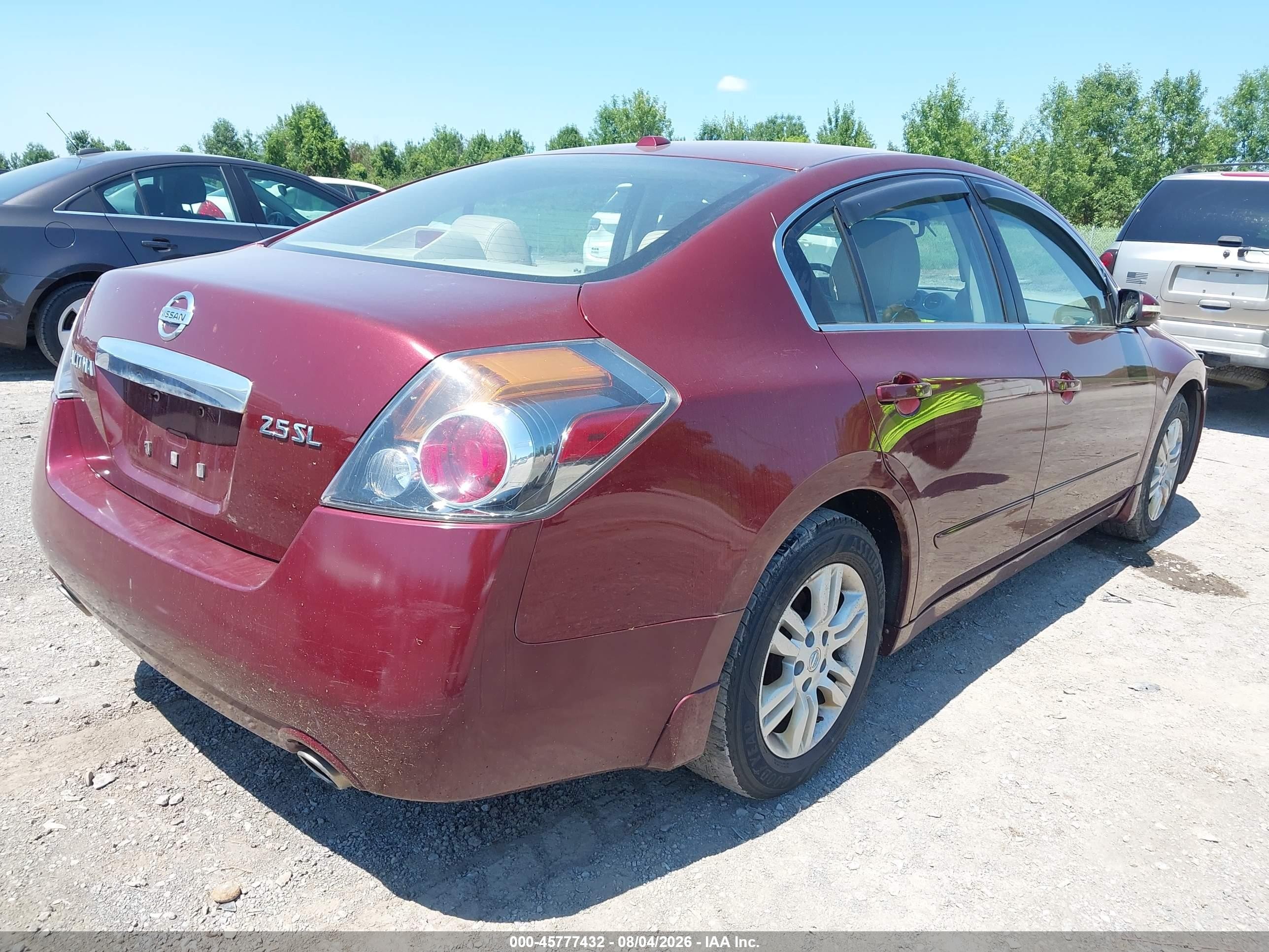 2012 Nissan Altima 2.5 S Maroon vin: 1N4AL2AP5CC131632