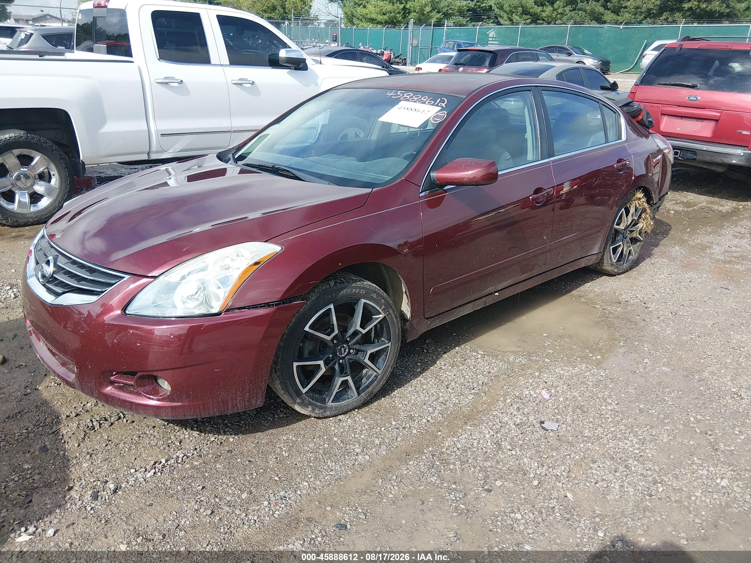 2012 Nissan Altima 2.5 S Burgundy vin: 1N4AL2AP5CC173900