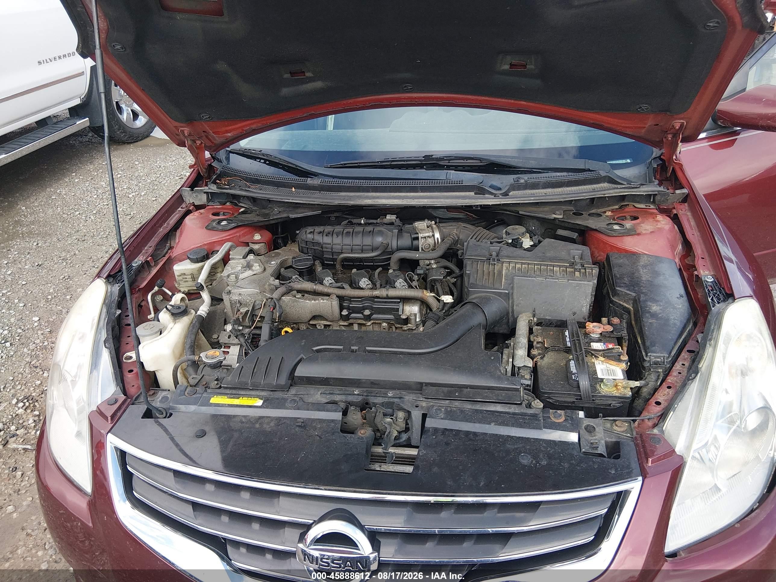 2012 Nissan Altima 2.5 S Burgundy vin: 1N4AL2AP5CC173900