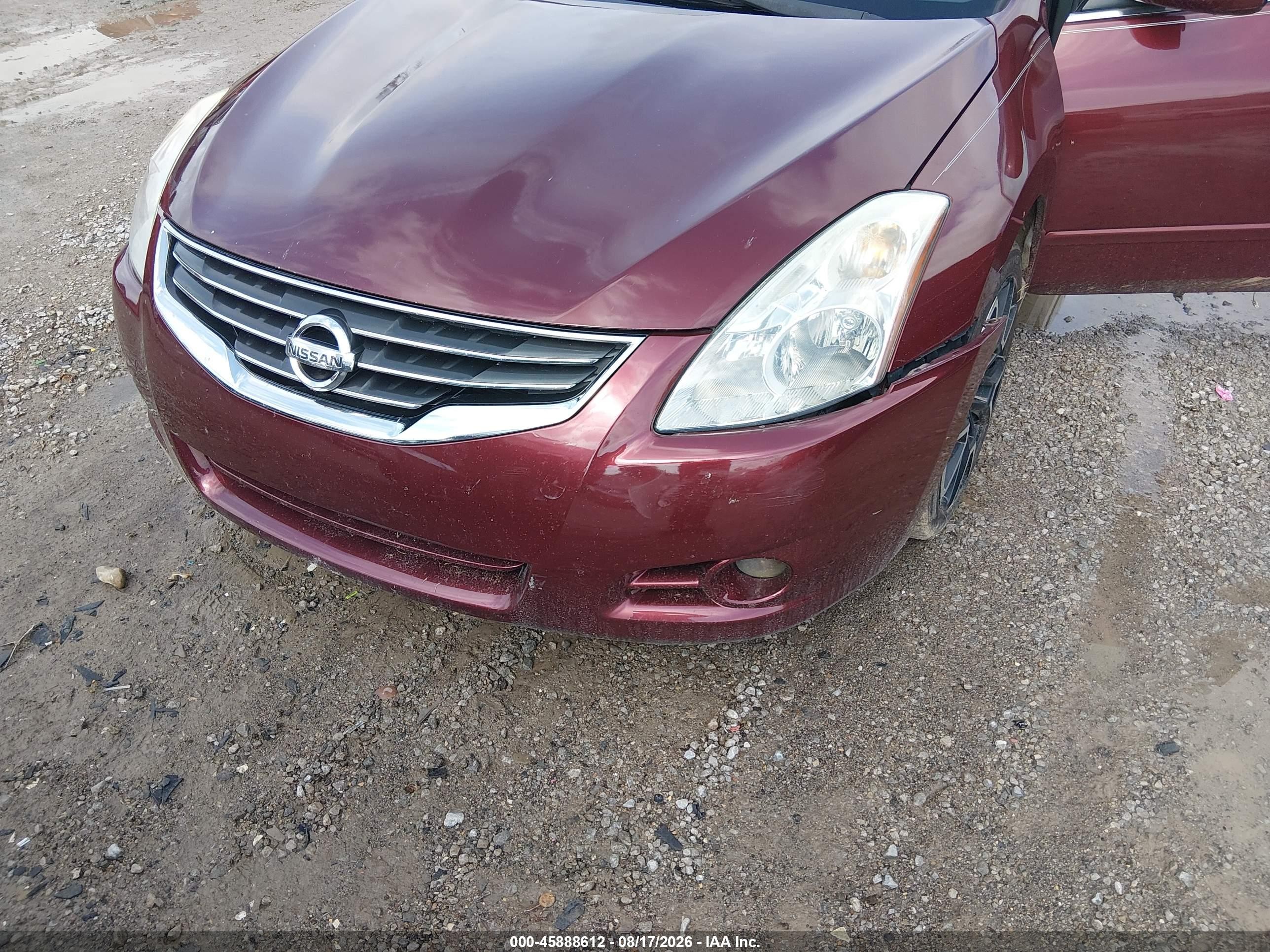 2012 Nissan Altima 2.5 S Burgundy vin: 1N4AL2AP5CC173900
