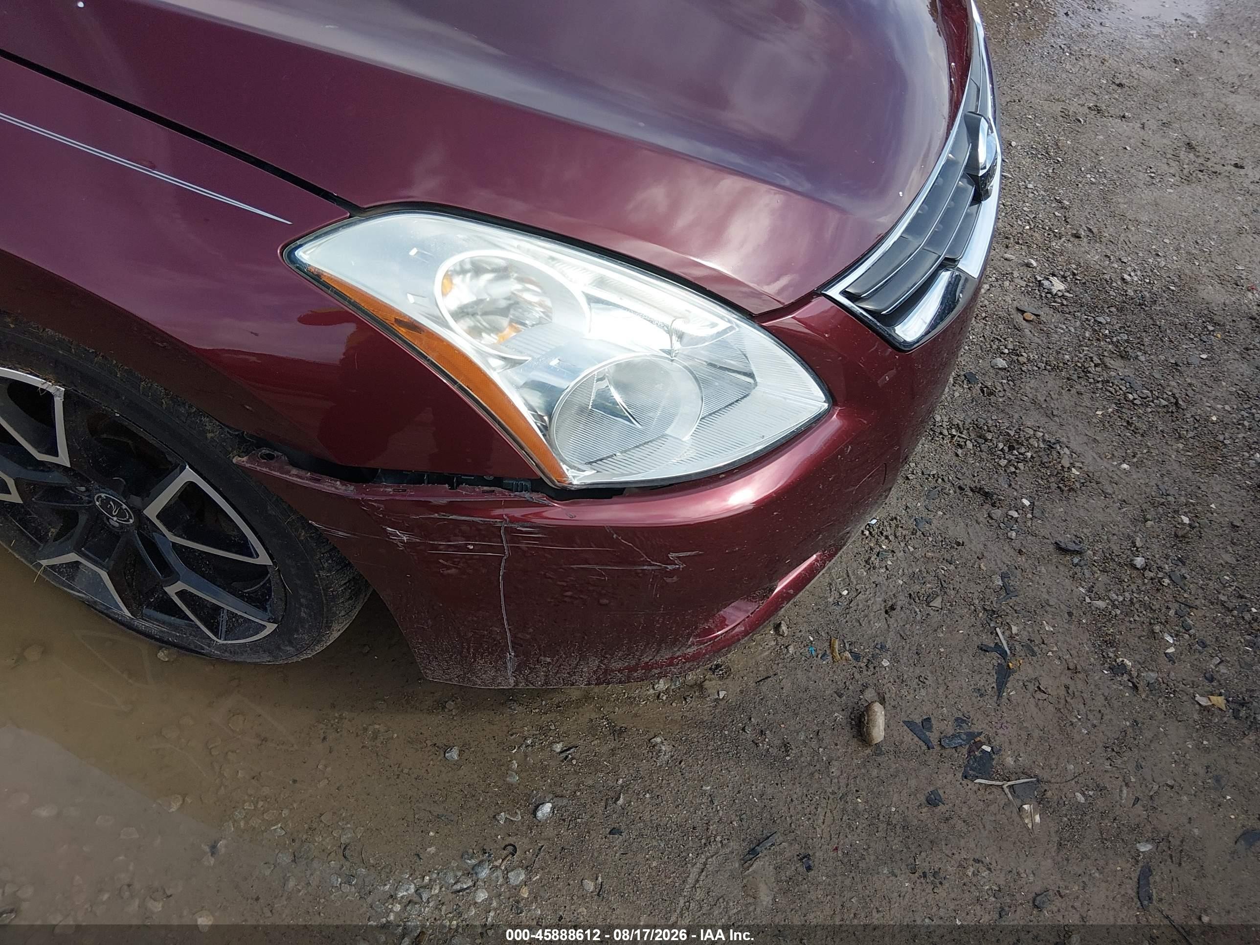 2012 Nissan Altima 2.5 S Burgundy vin: 1N4AL2AP5CC173900
