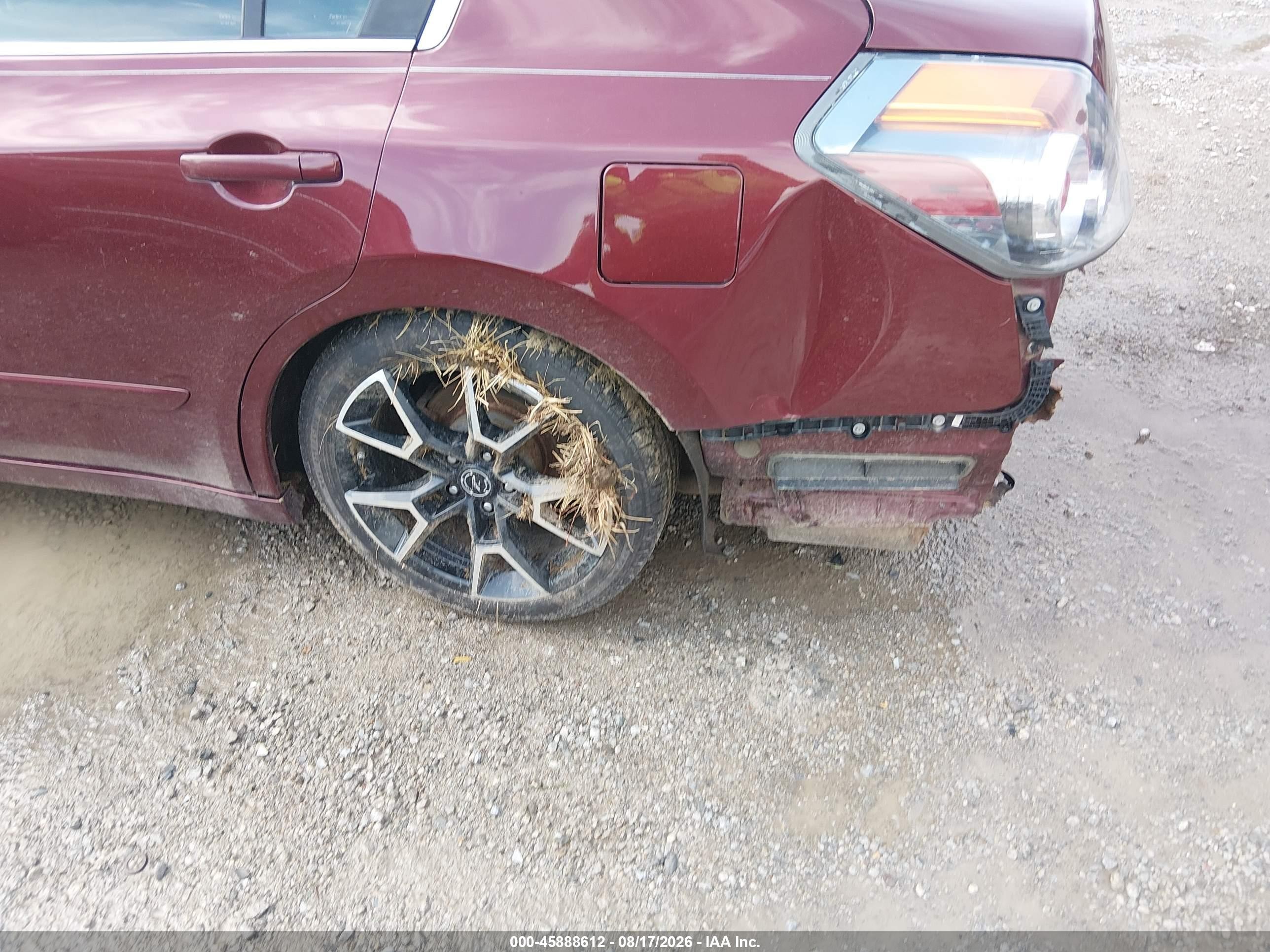 2012 Nissan Altima 2.5 S Burgundy vin: 1N4AL2AP5CC173900