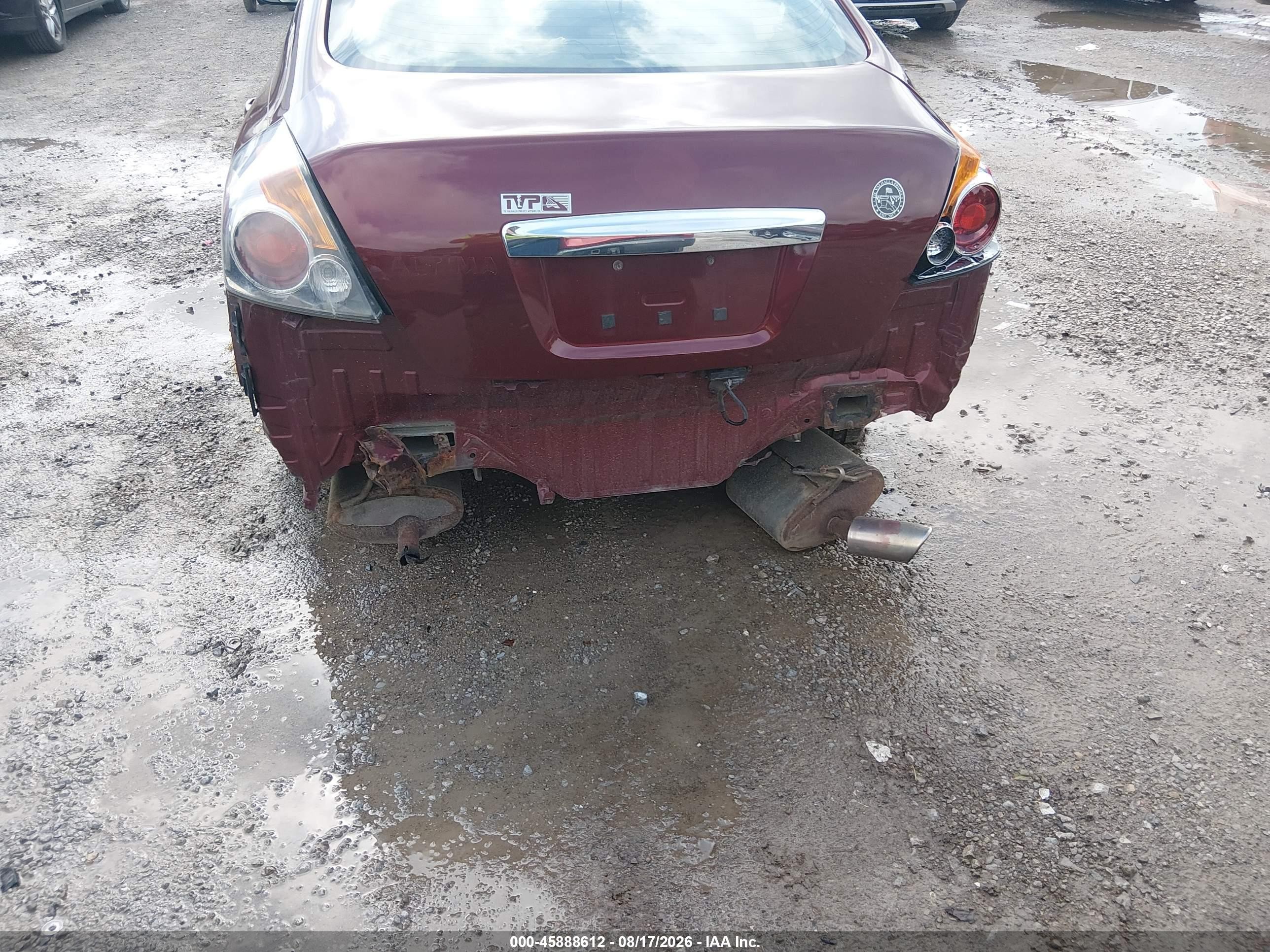2012 Nissan Altima 2.5 S Burgundy vin: 1N4AL2AP5CC173900