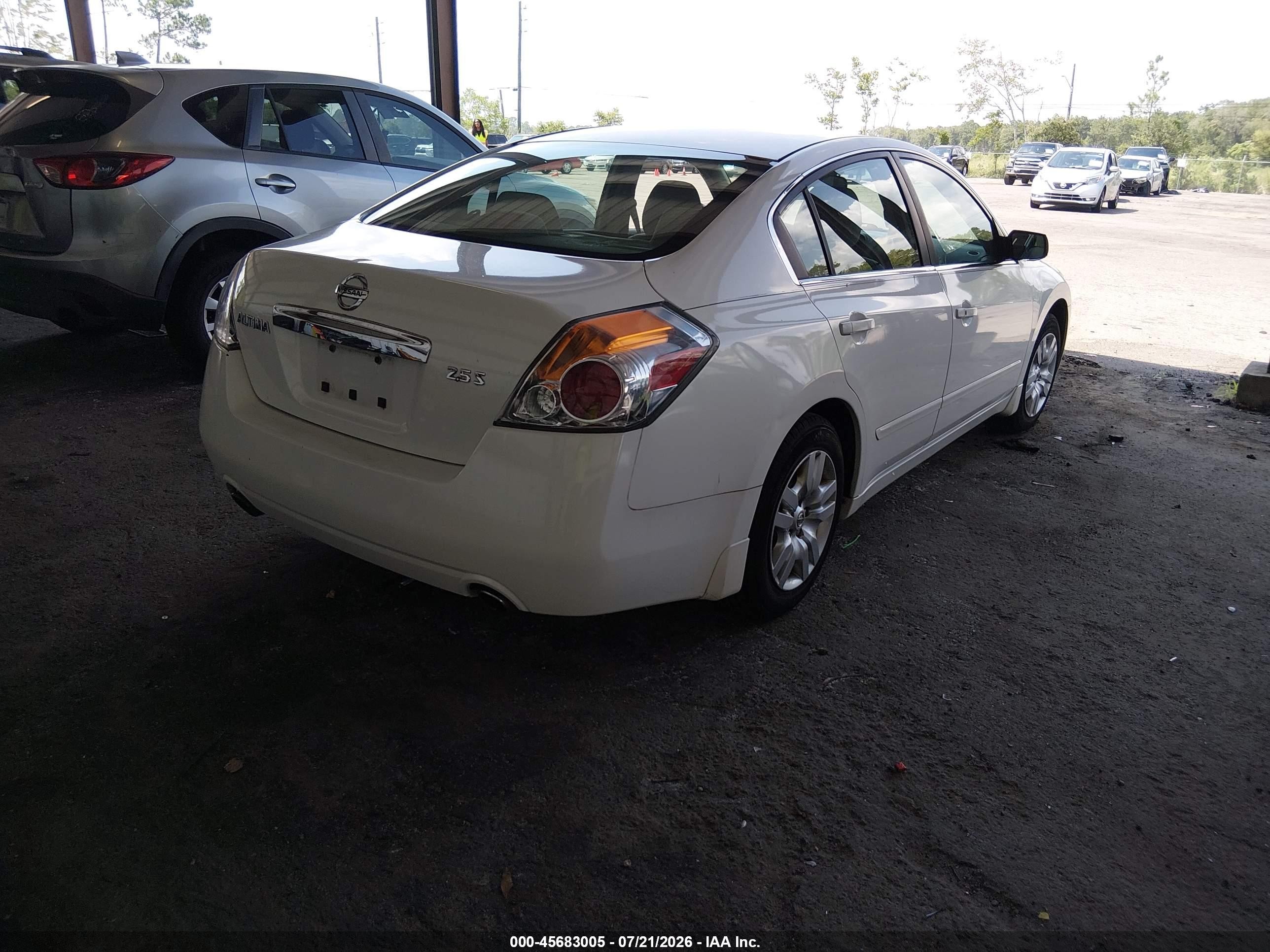 2012 Nissan Altima 2.5 S White vin: 1N4AL2AP5CC251642