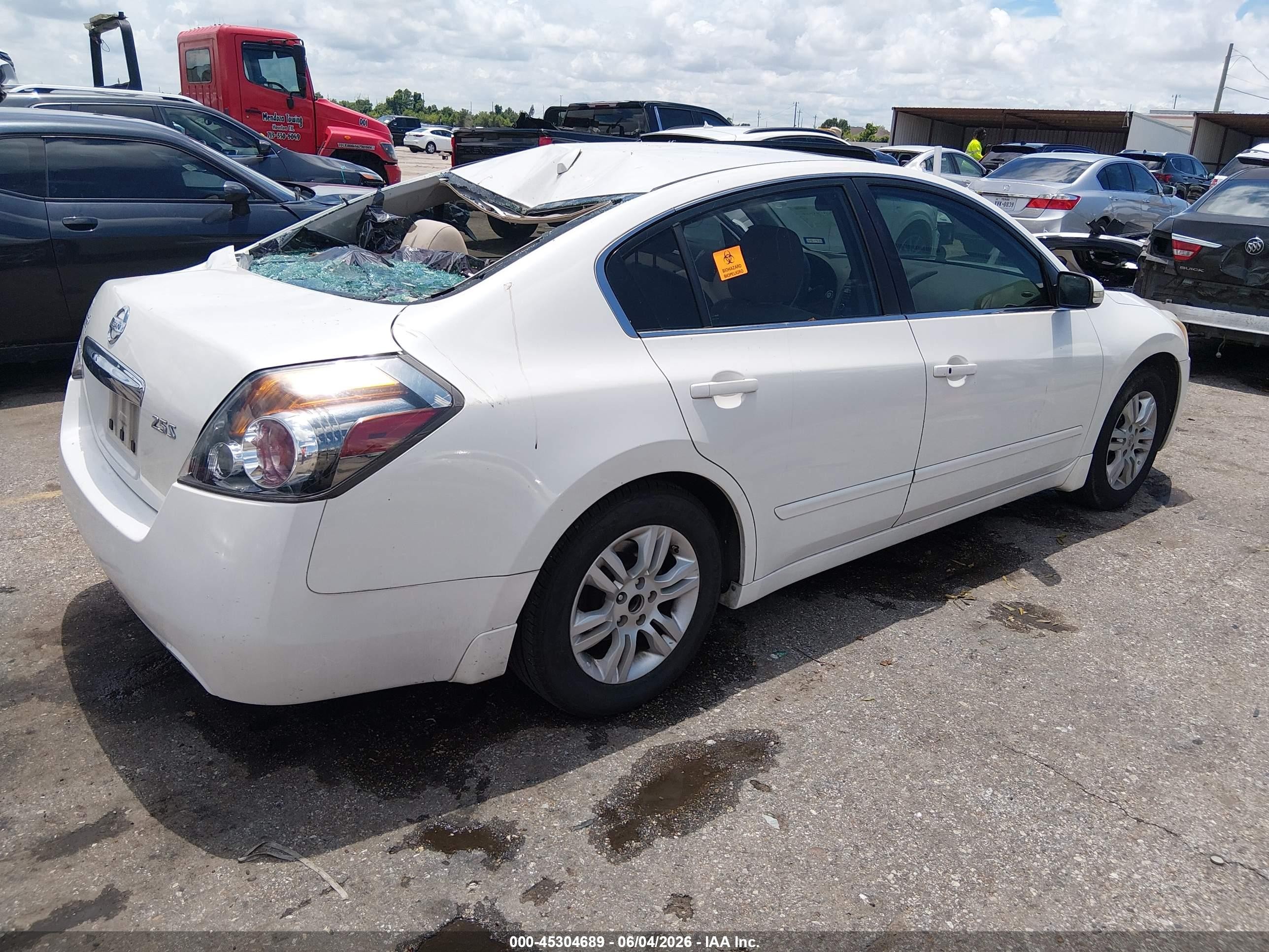2012 Nissan Altima 2.5 S White vin: 1N4AL2AP5CN405299