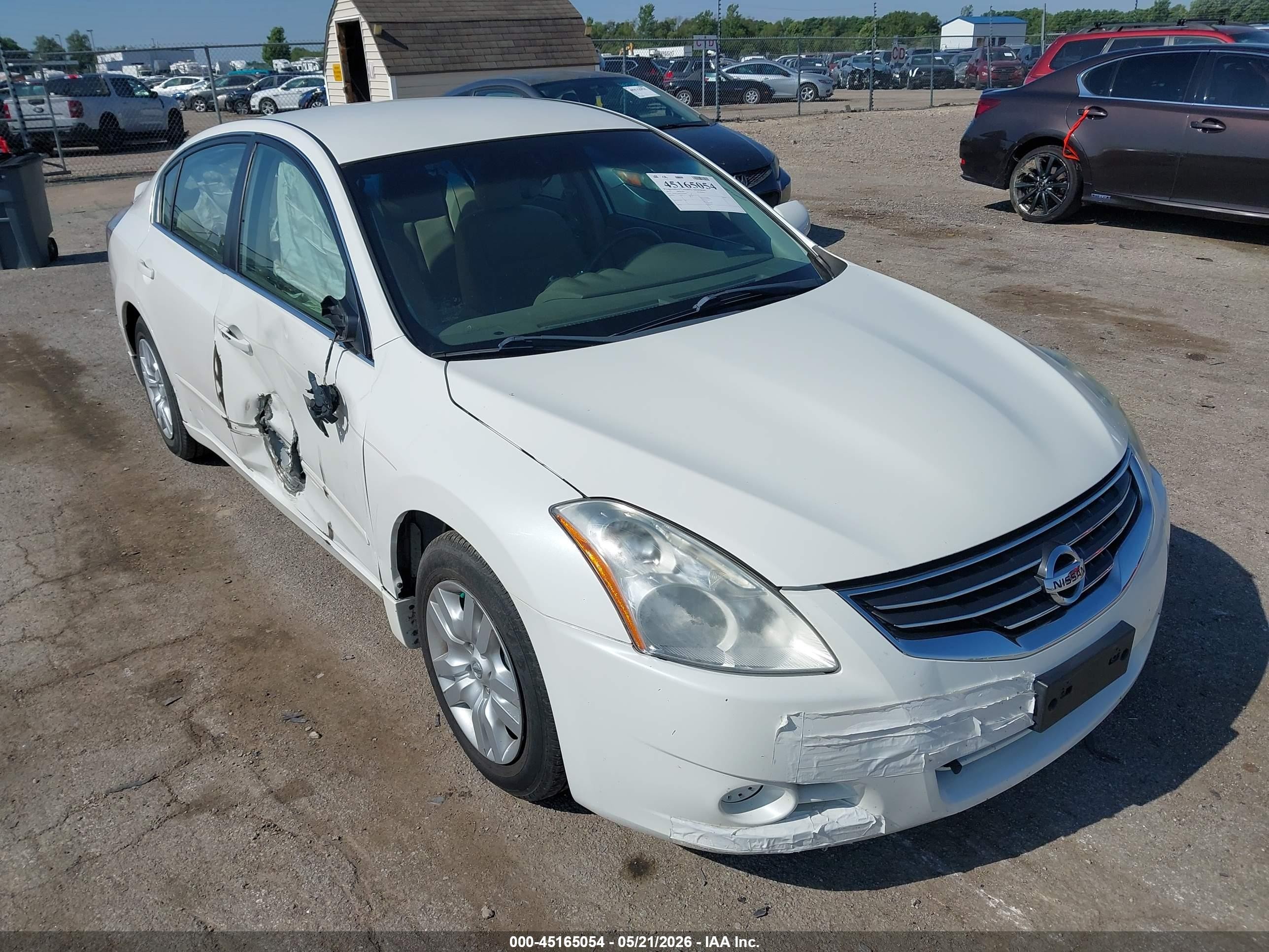 2012 Nissan Altima 2.5 S White vin: 1N4AL2AP5CN409093