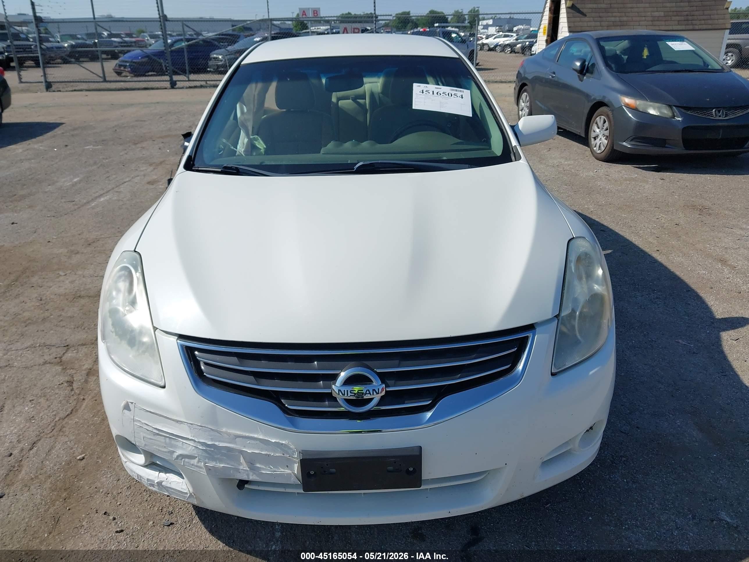 2012 Nissan Altima 2.5 S White vin: 1N4AL2AP5CN409093