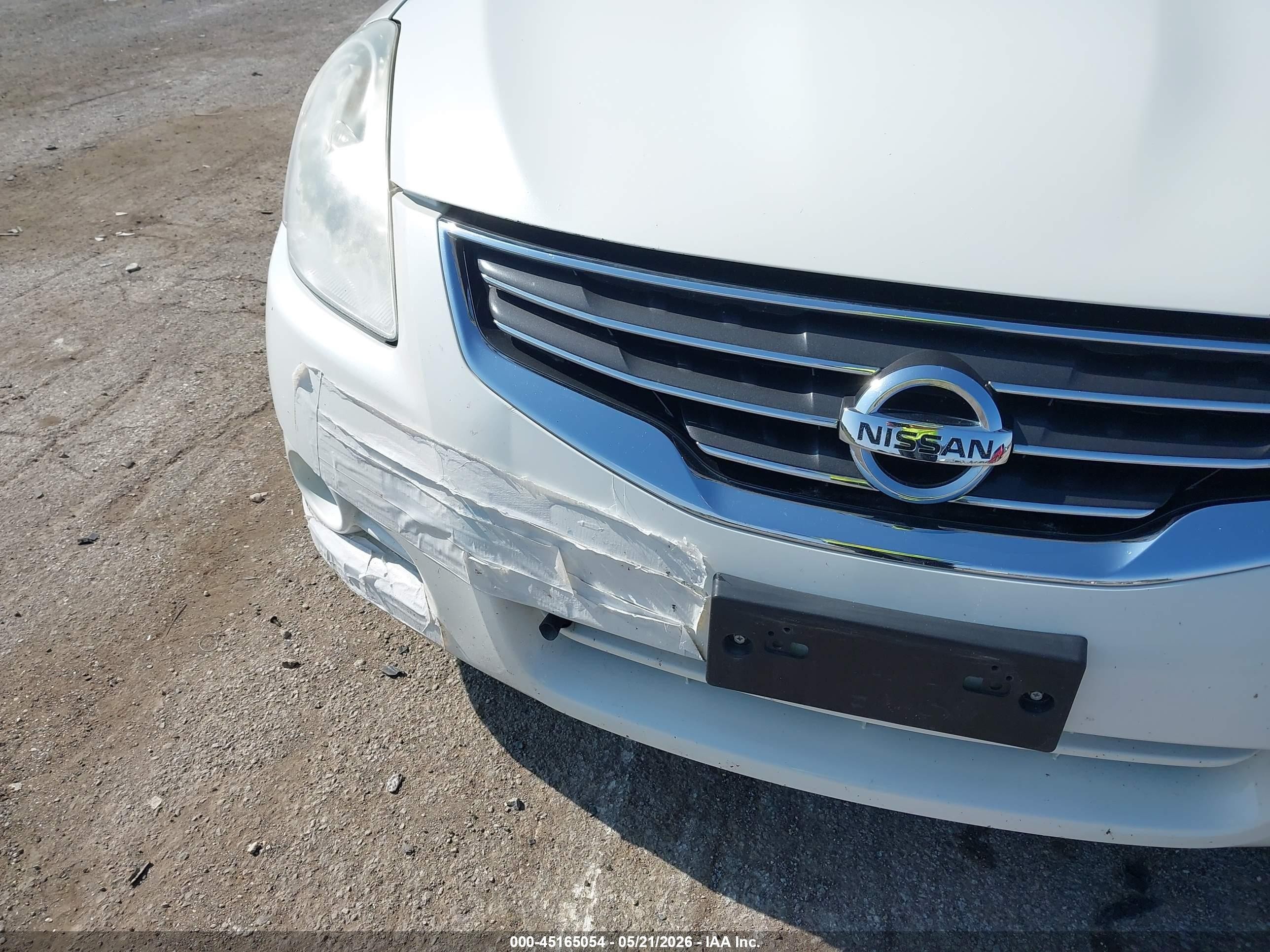 2012 Nissan Altima 2.5 S White vin: 1N4AL2AP5CN409093