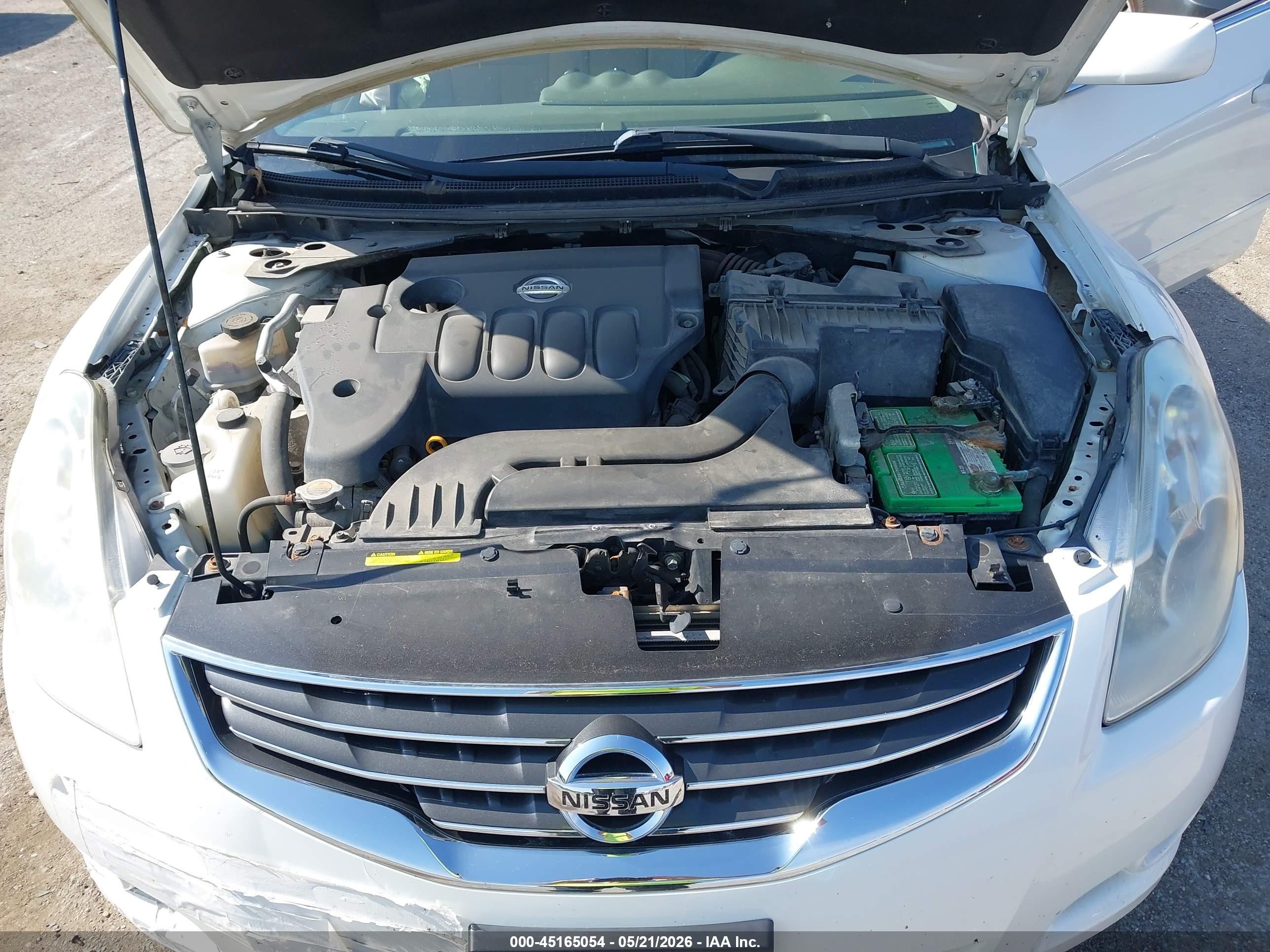 2012 Nissan Altima 2.5 S White vin: 1N4AL2AP5CN409093