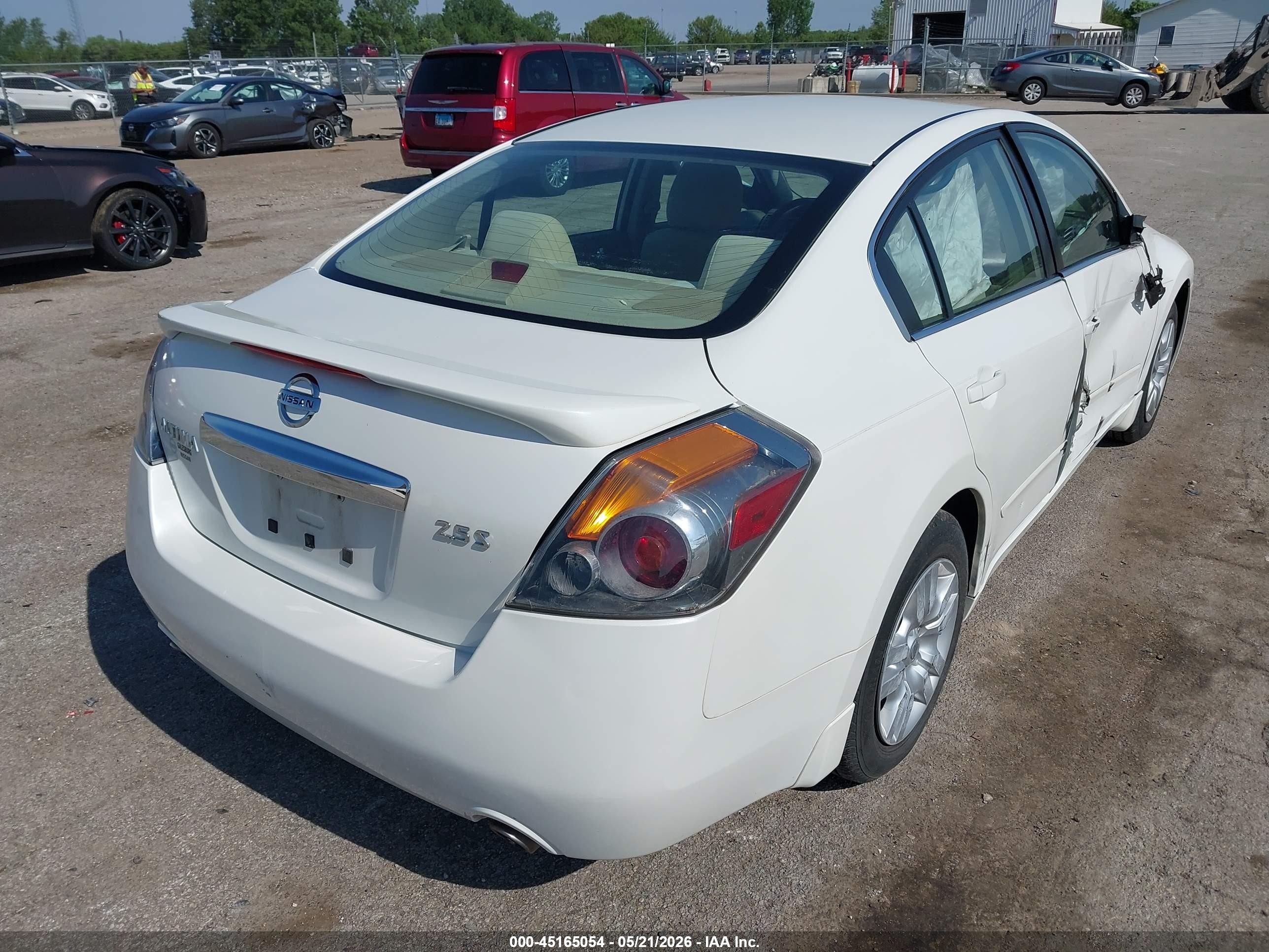 2012 Nissan Altima 2.5 S White vin: 1N4AL2AP5CN409093