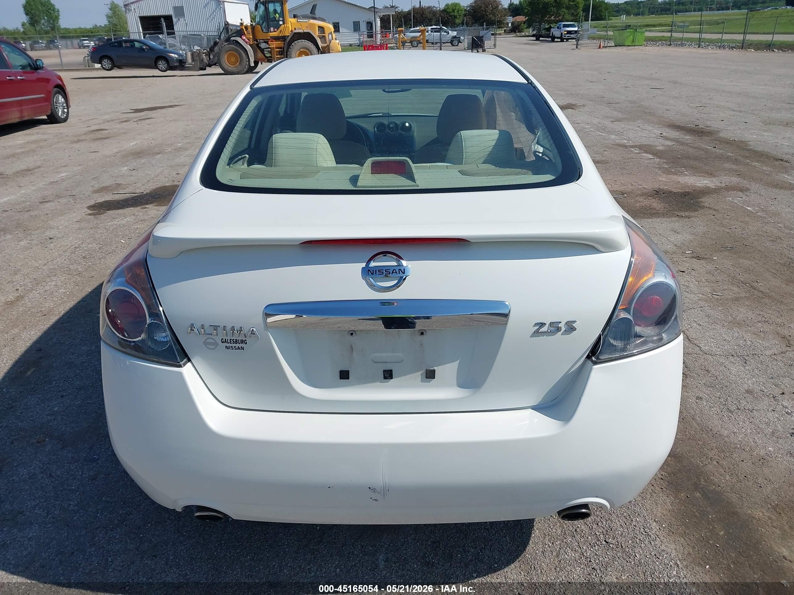 2012 Nissan Altima 2.5 S White vin: 1N4AL2AP5CN409093
