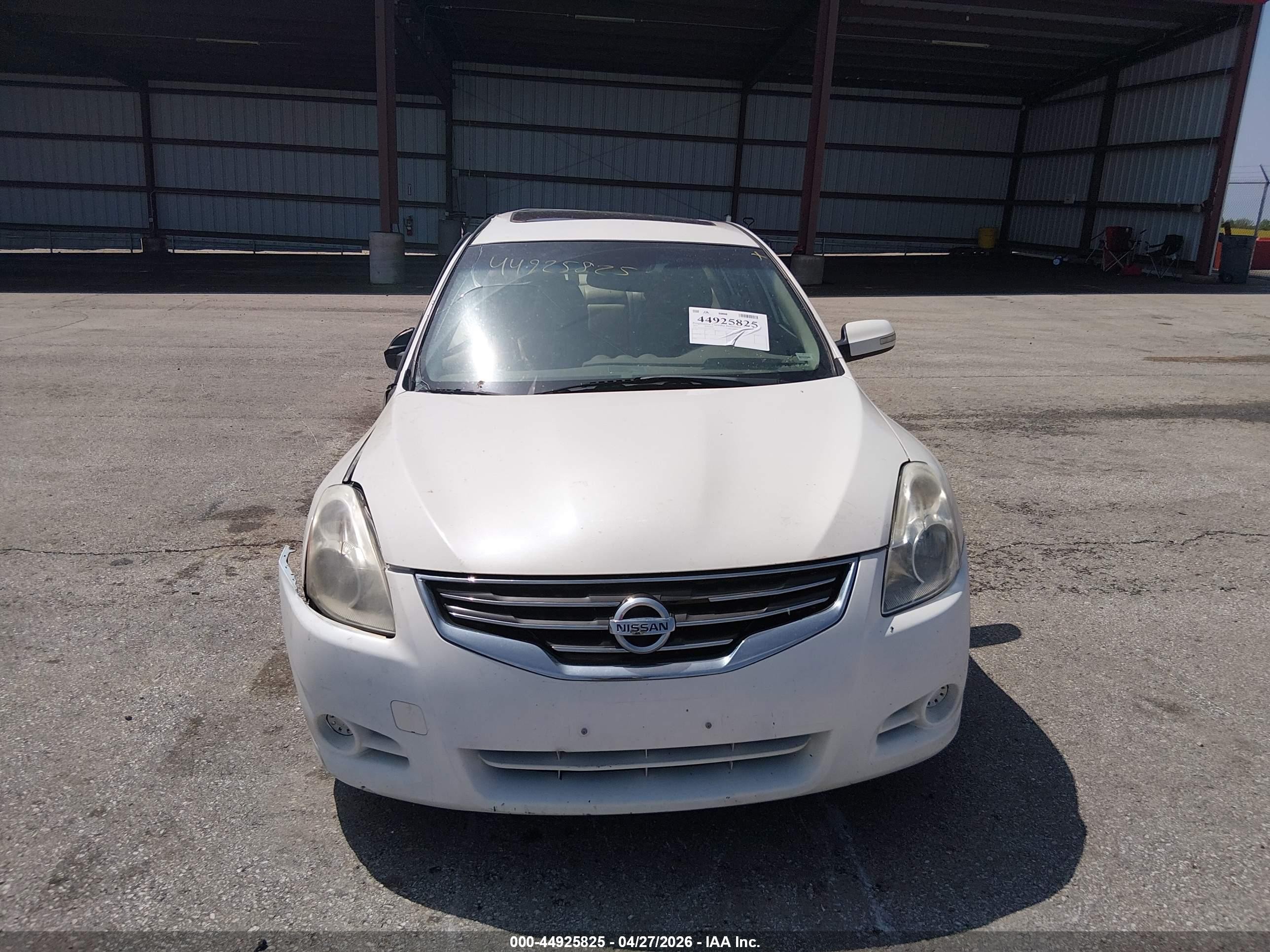 2012 Nissan Altima 2.5 S White vin: 1N4AL2AP5CN411796