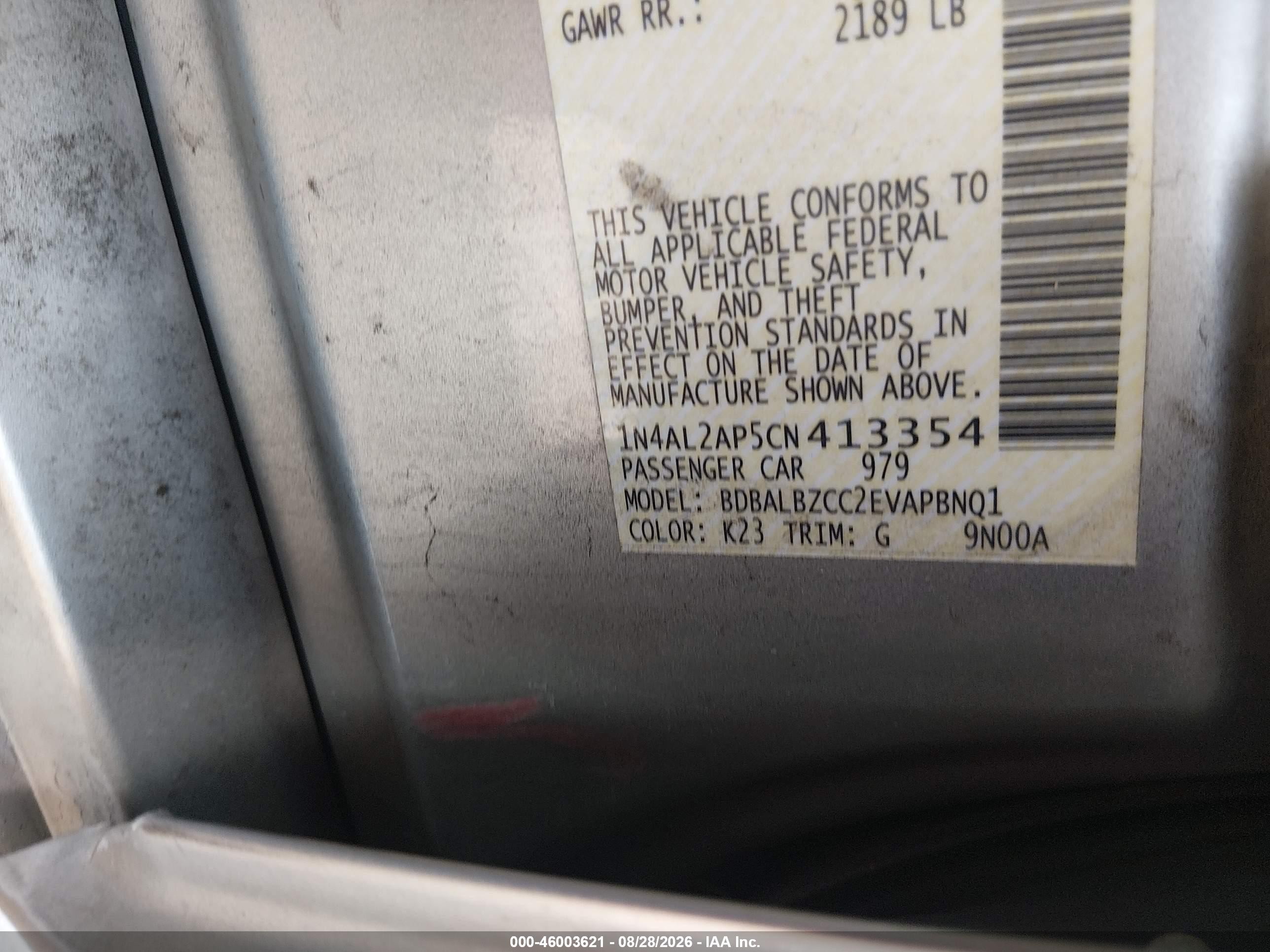 2012 Nissan Altima 2.5 S Silver vin: 1N4AL2AP5CN413354