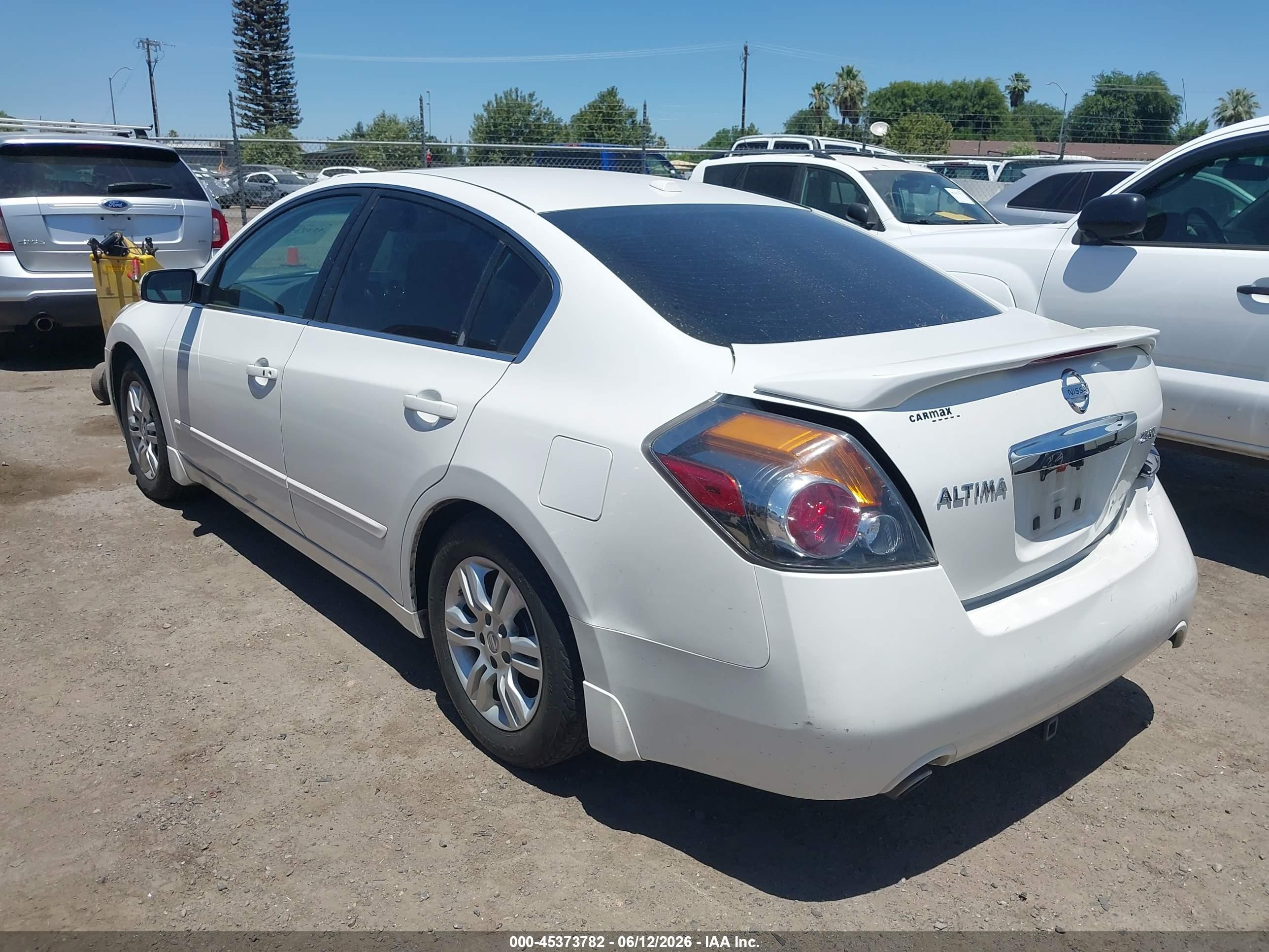 2012 Nissan Altima 2.5 S White vin: 1N4AL2AP5CN423530
