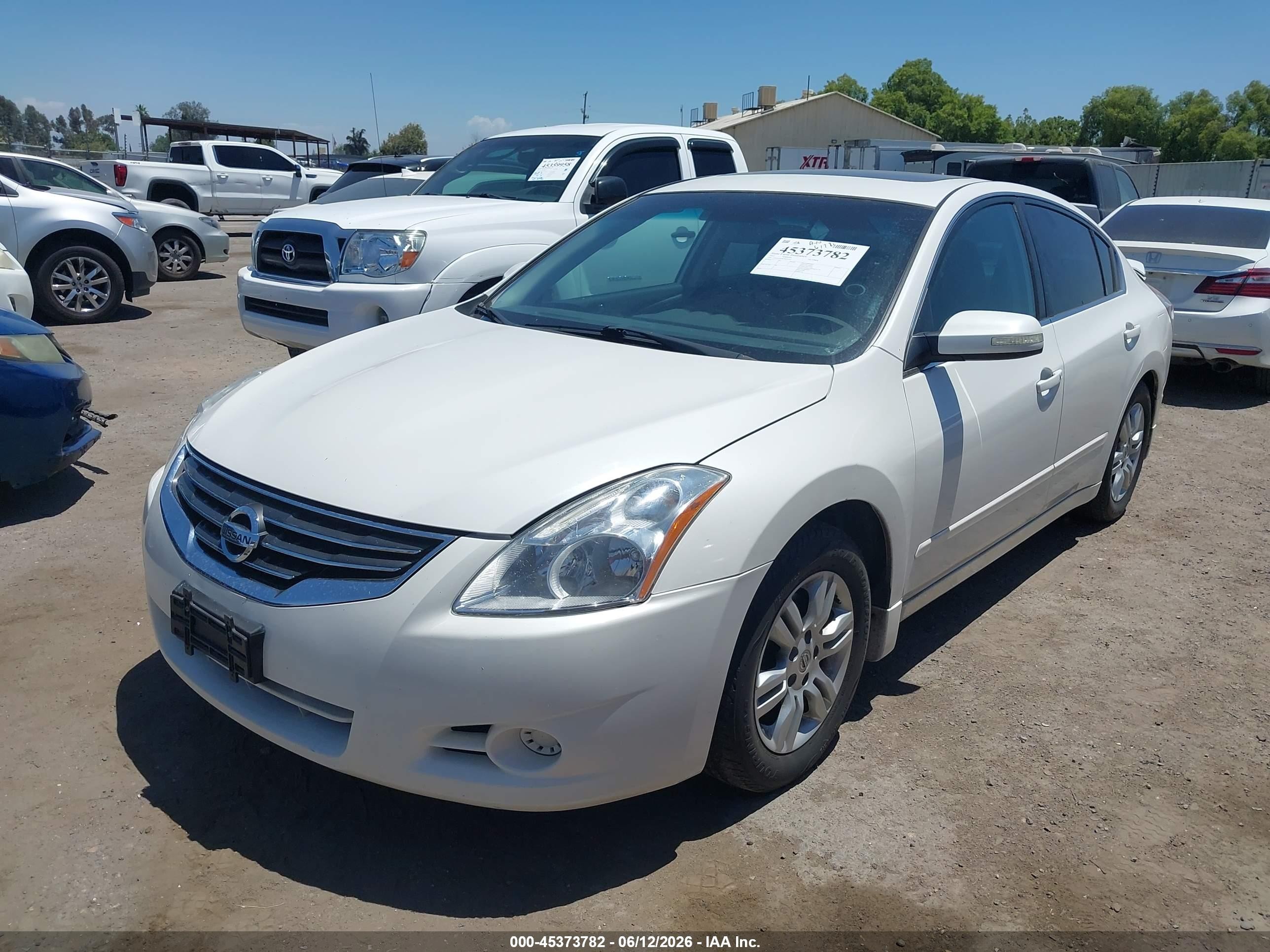 2012 Nissan Altima 2.5 S White vin: 1N4AL2AP5CN423530