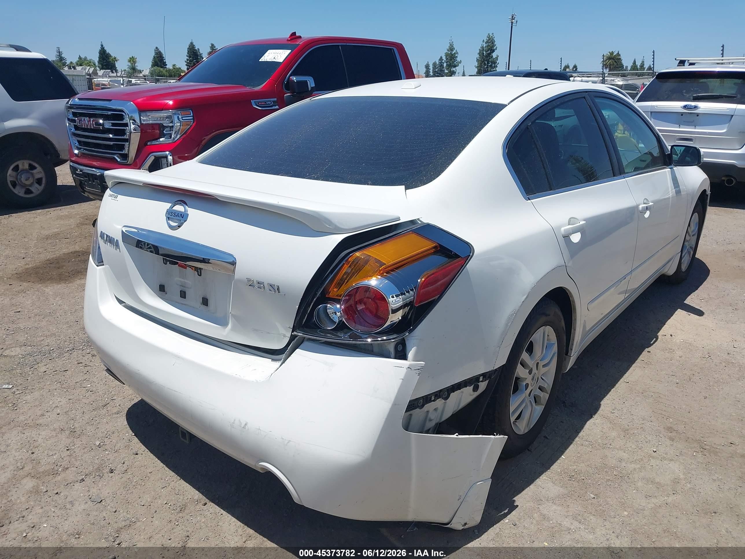 2012 Nissan Altima 2.5 S White vin: 1N4AL2AP5CN423530
