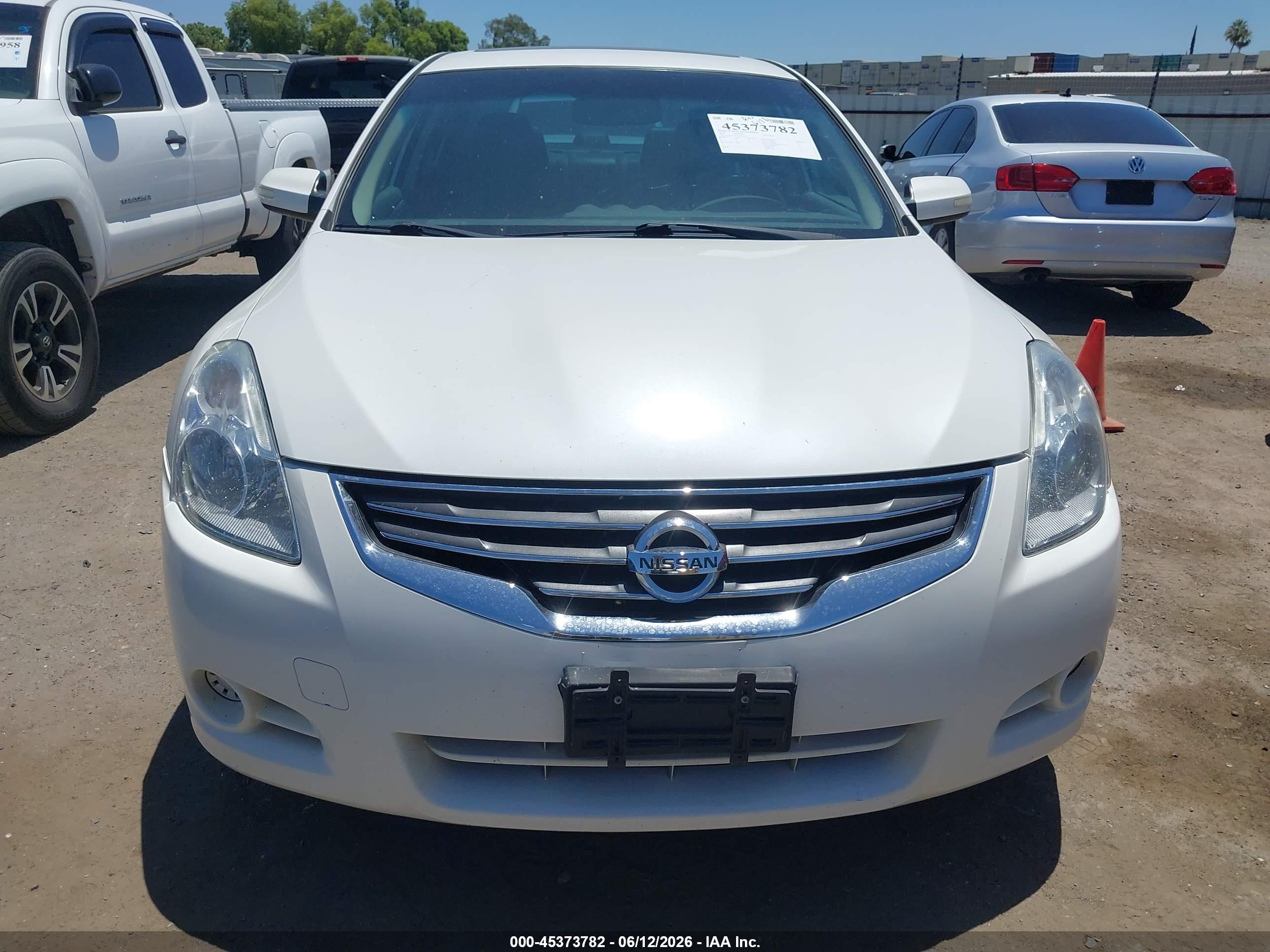 2012 Nissan Altima 2.5 S White vin: 1N4AL2AP5CN423530