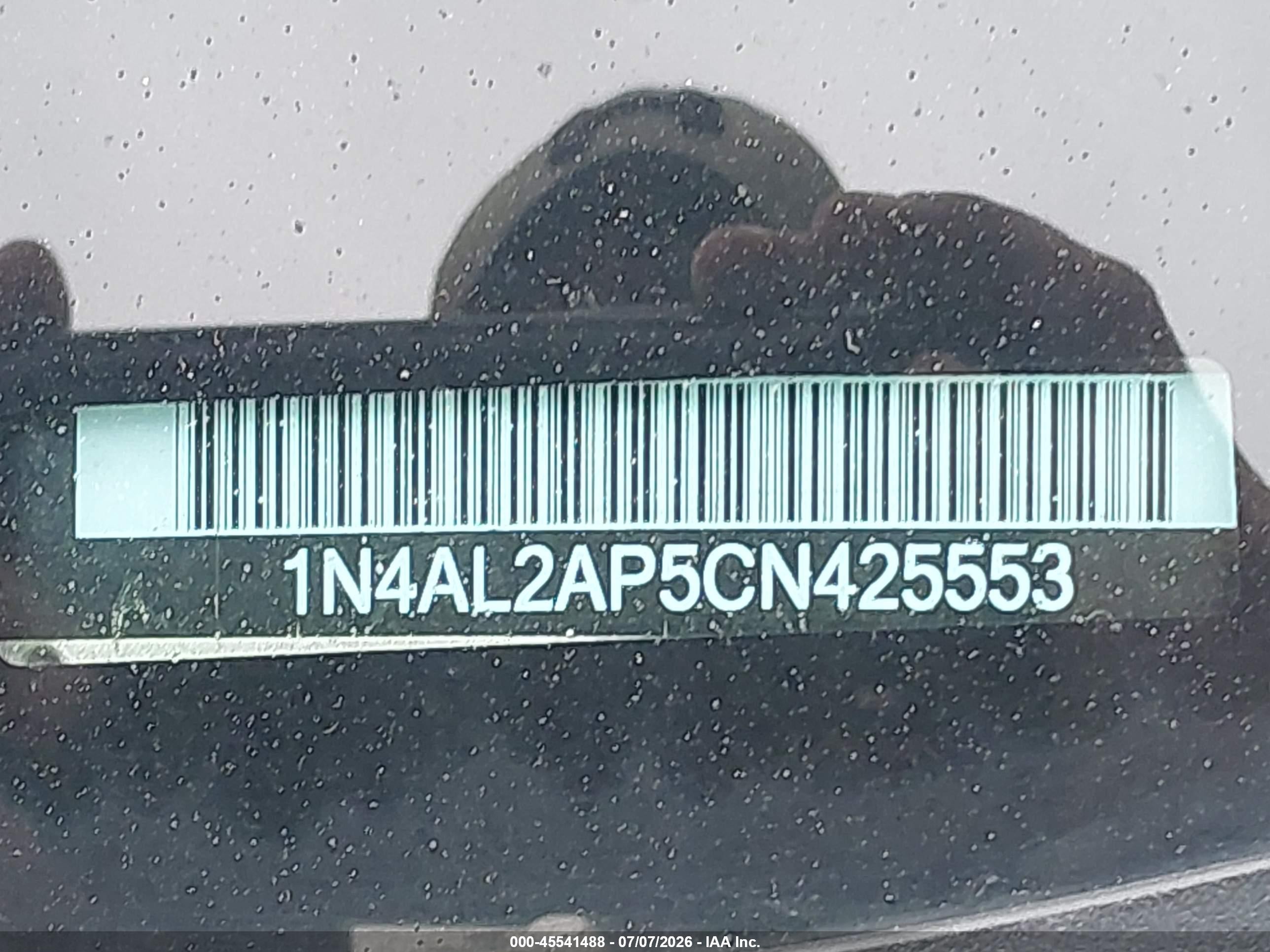 2012 Nissan Altima 2.5 S Серый vin: 1N4AL2AP5CN425553