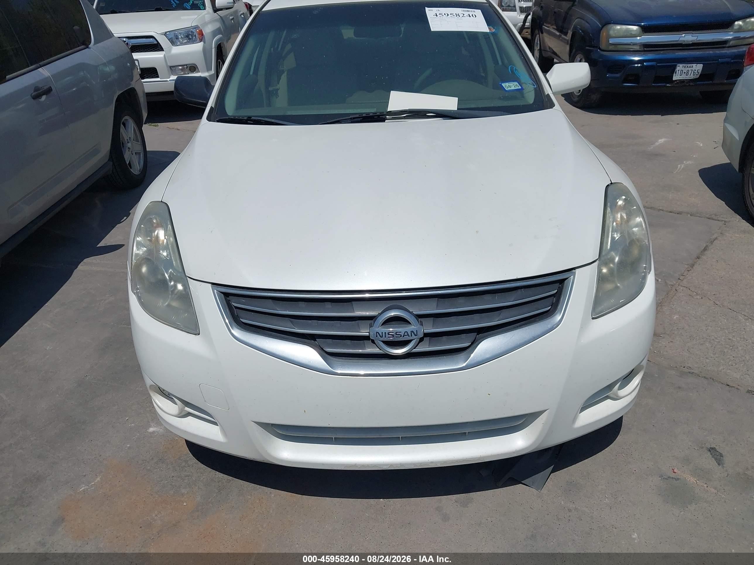 2012 Nissan Altima S Белый vin: 1N4AL2AP5CN429456