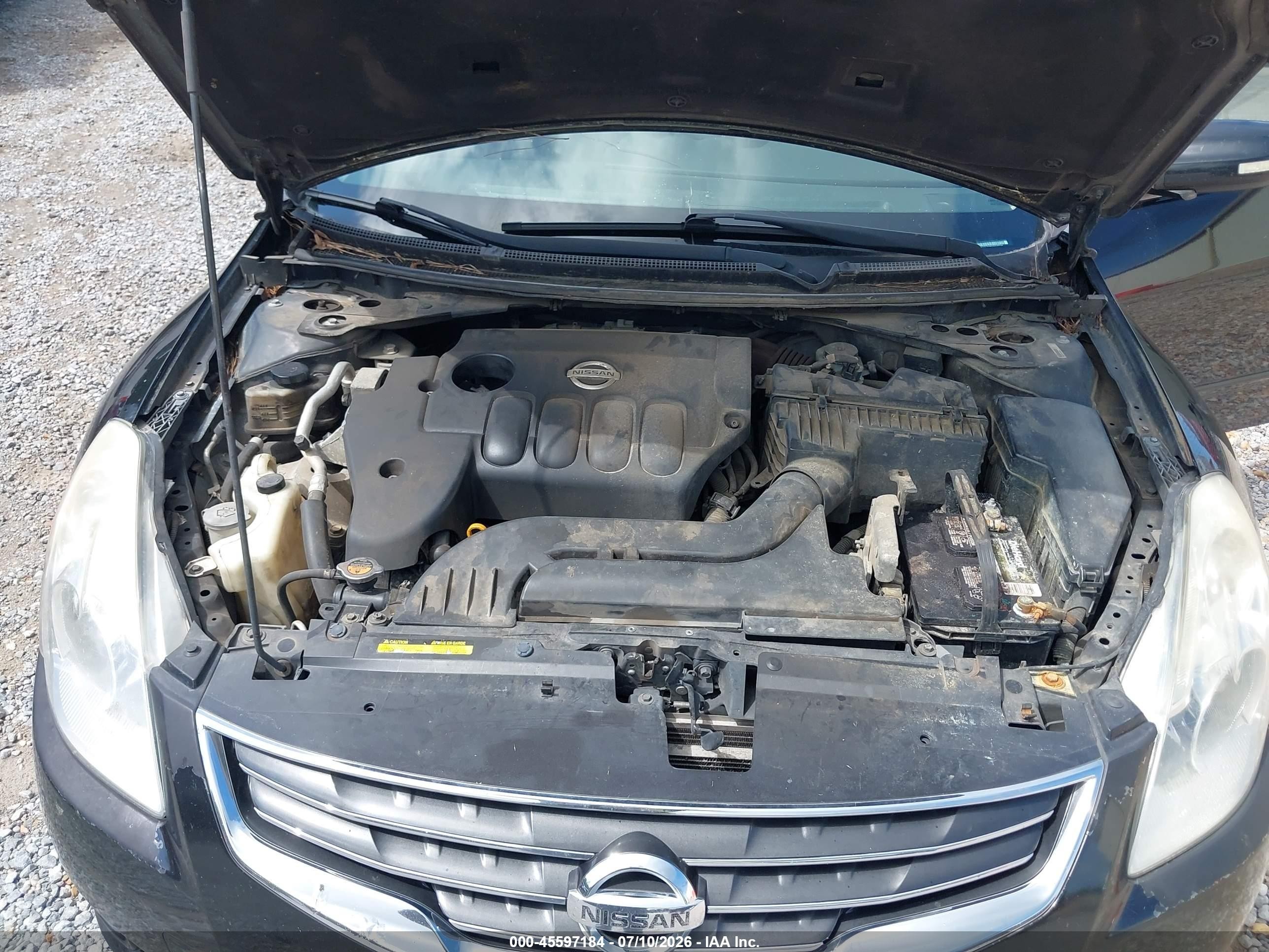 2012 Nissan Altima 2.5 S Black vin: 1N4AL2AP5CN445544