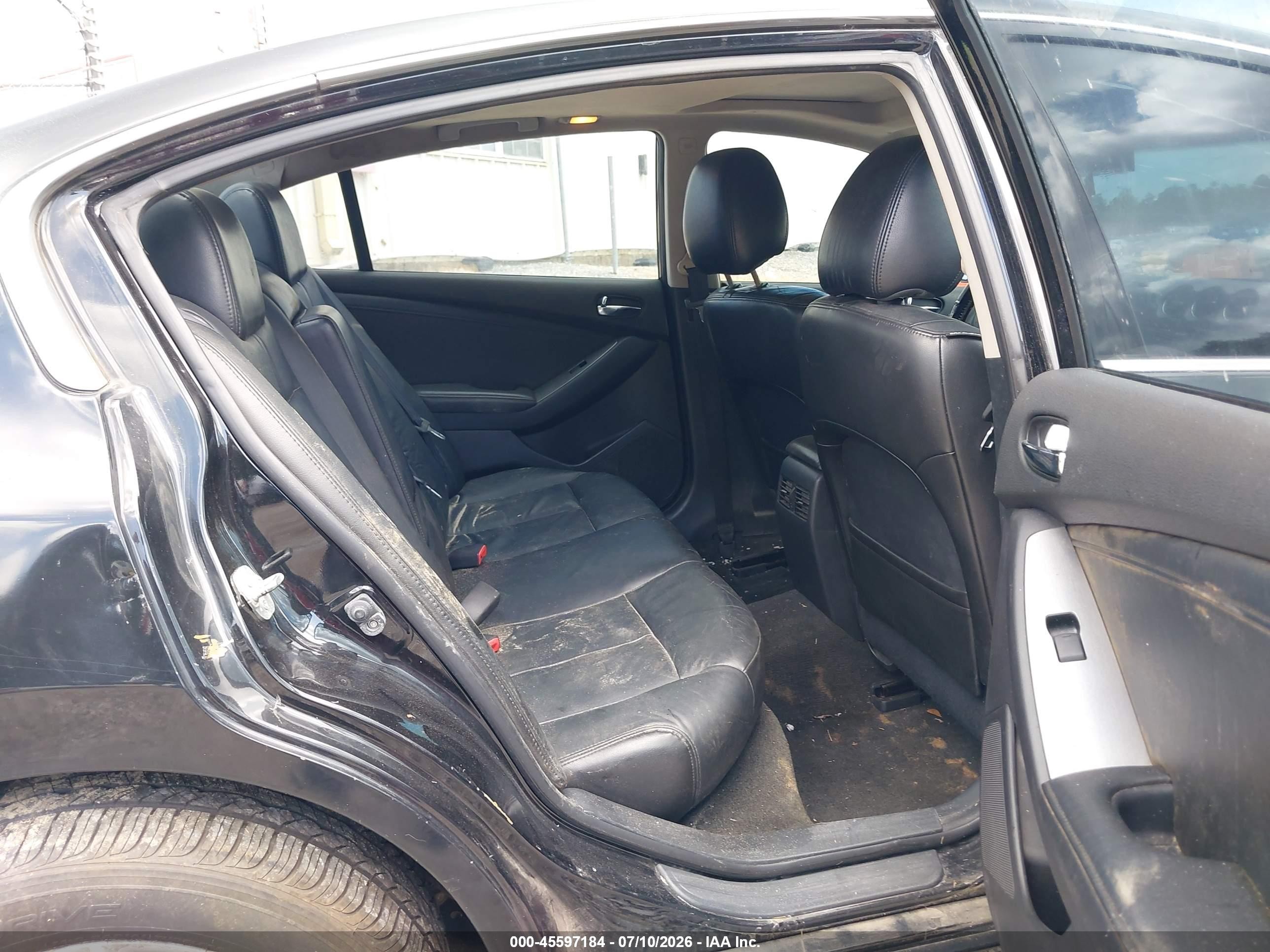 2012 Nissan Altima 2.5 S Black vin: 1N4AL2AP5CN445544